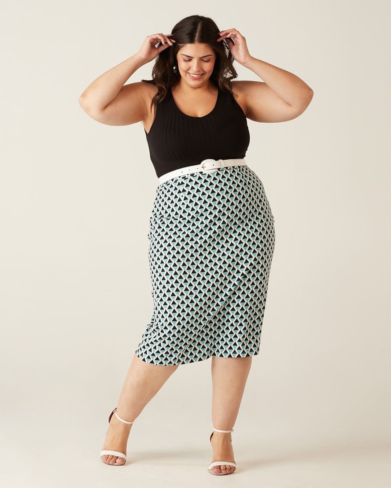 Imagem principal Saia Losangos Viscose MALWEE PLUS verde