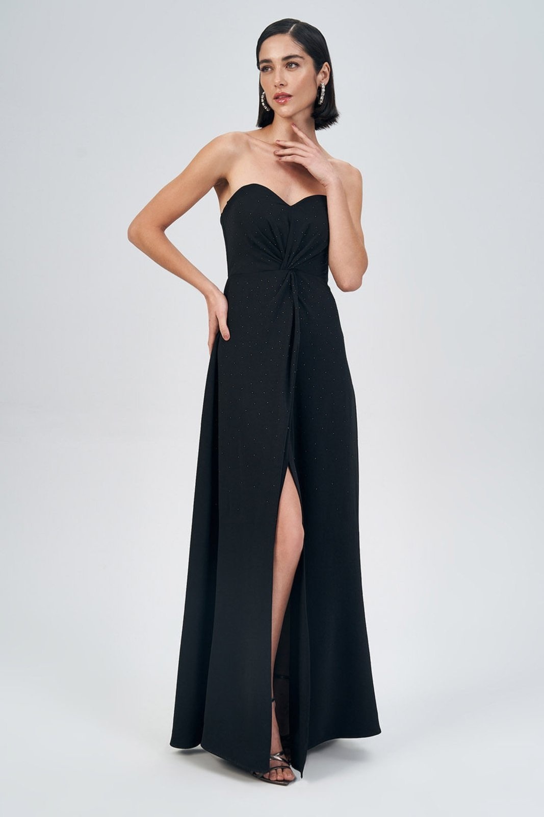 Imagem principal Vestido Longo Strass Feminino Acostamento ACT FEMININO preto