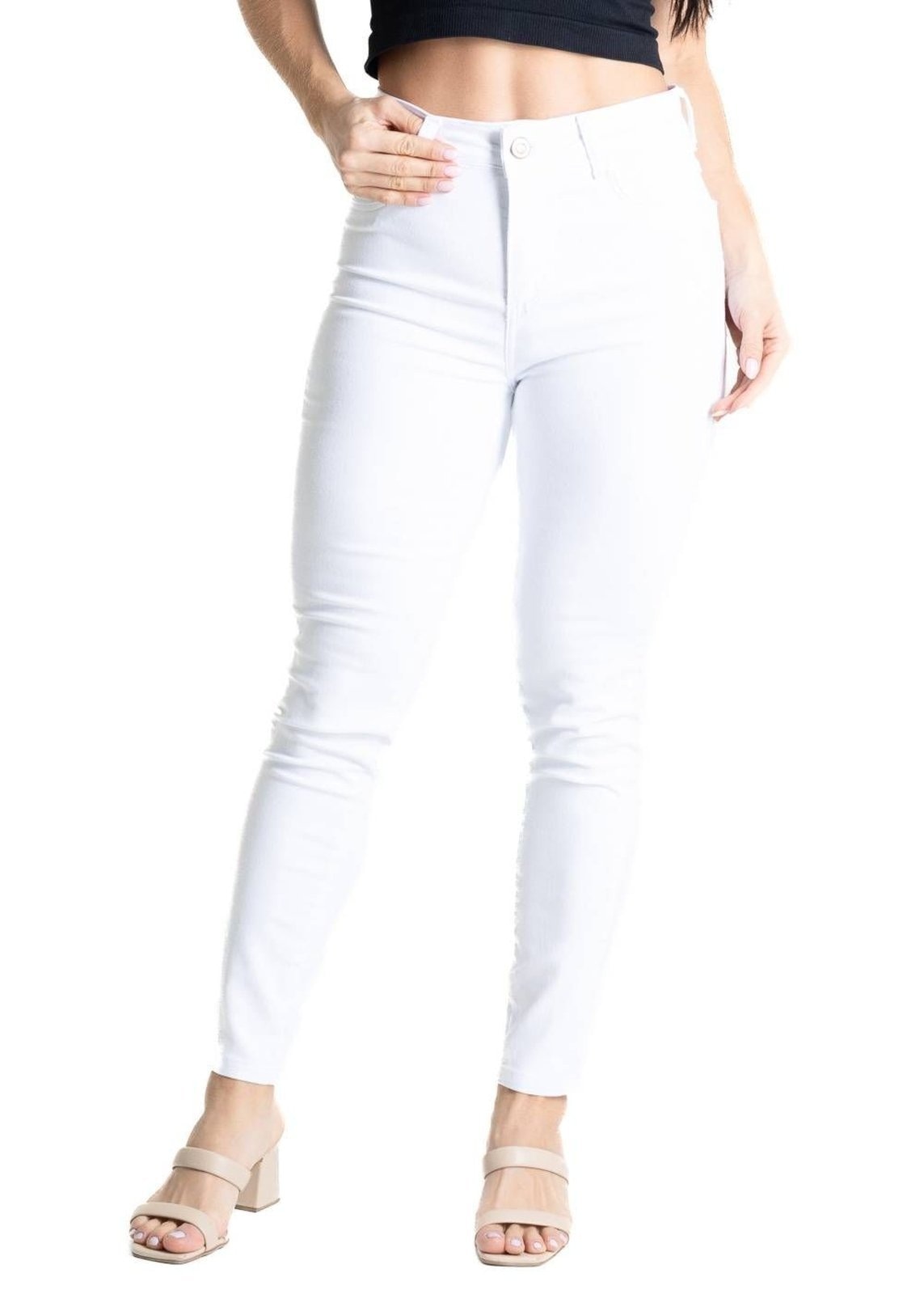 Imagem principal Calça Sarja Sawary Cigarrete - 280860 Sawary branco