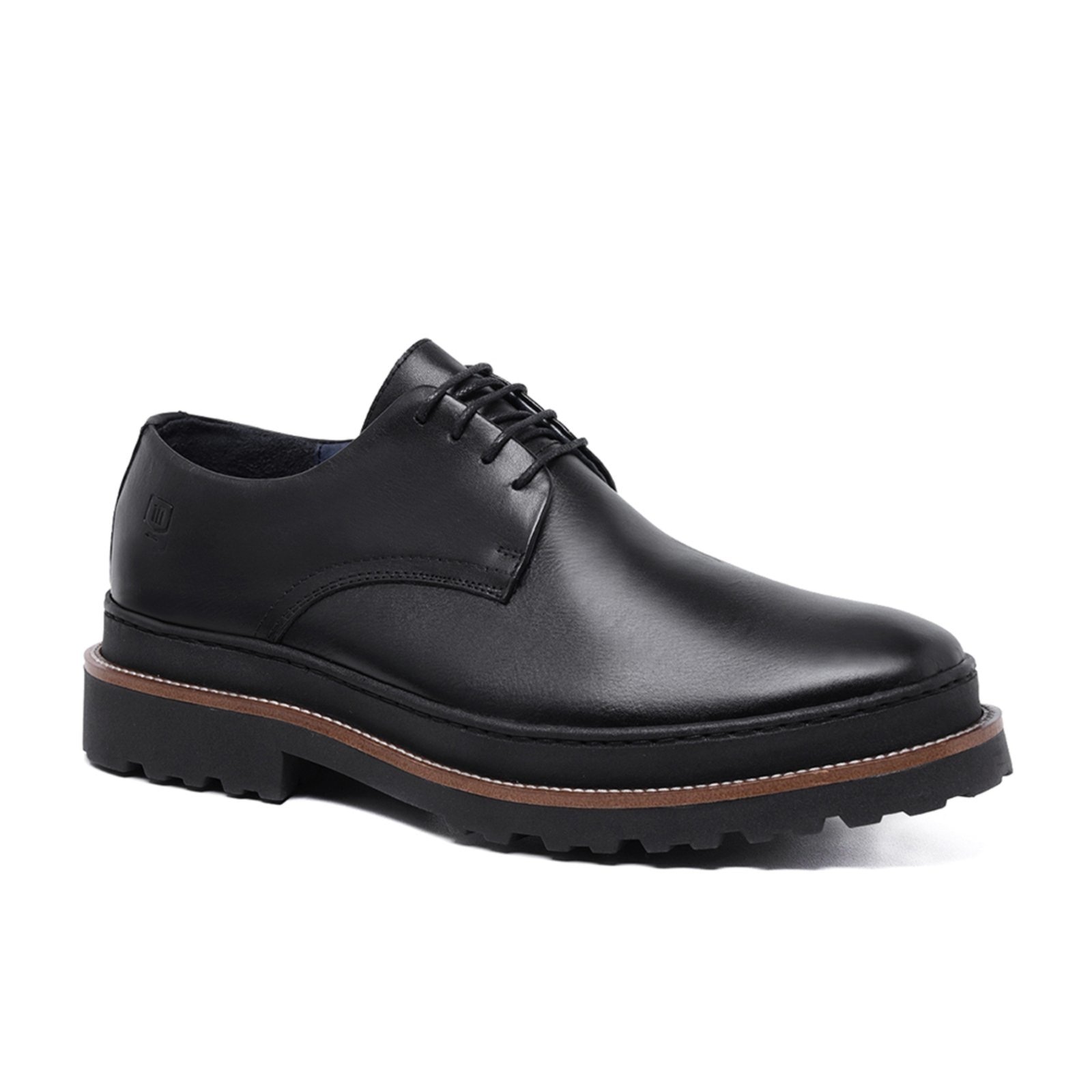 Imagem principal Sapato Derby Casual Masculino Malbork Couro Sola Tratorada 2206P Malbork preto
