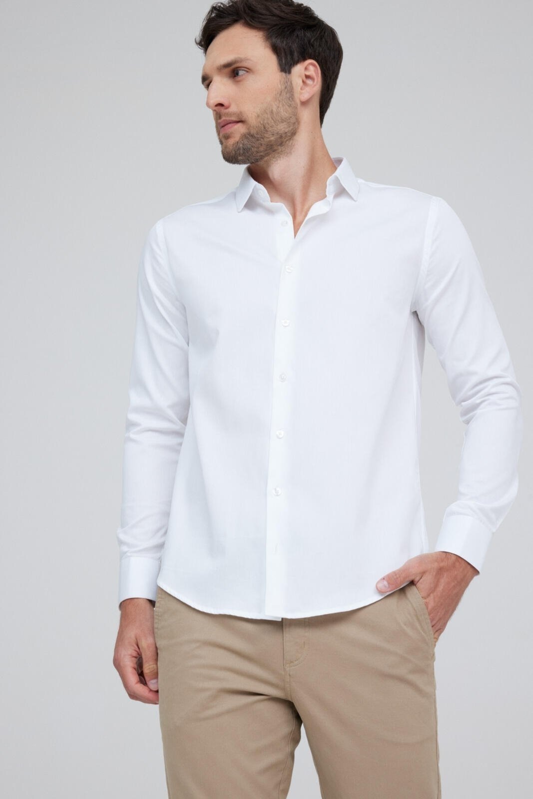 Imagem principal Camisa Slim Fio Italiano Traymon Xgg Traymon branco