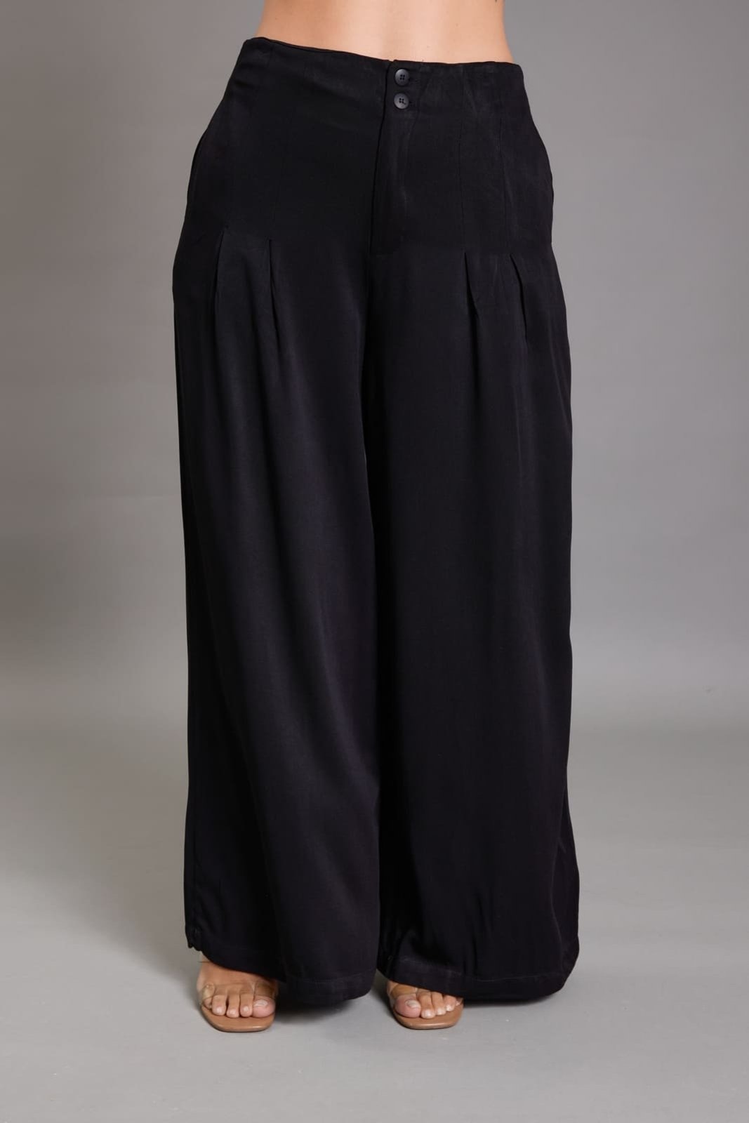 Imagem principal Calça Pantalona Preta Feminina em Viscose Lemier Collection LEMIER preto