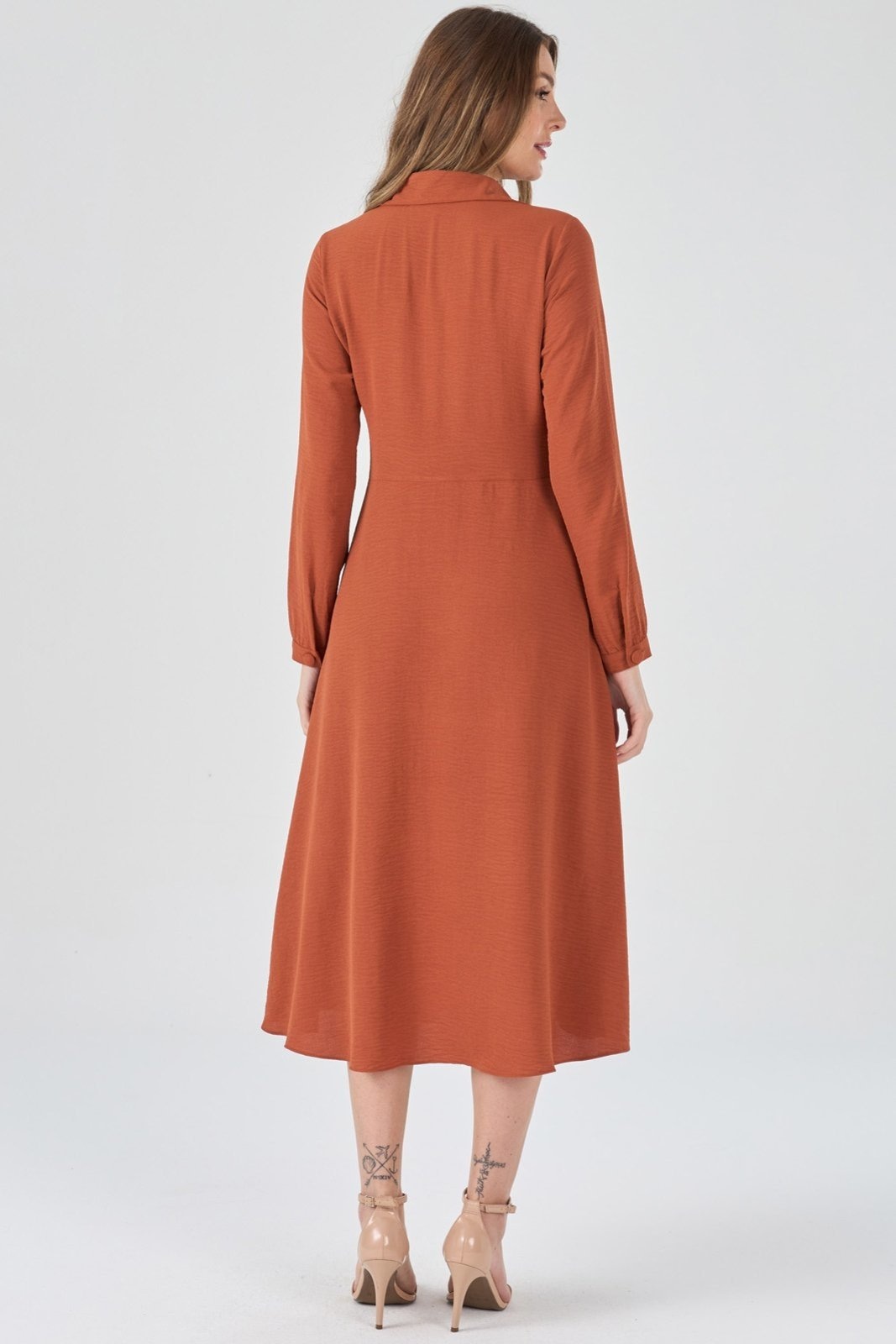 Imagem principal Vestido Chemise Midi PKS Terracota PKS laranja