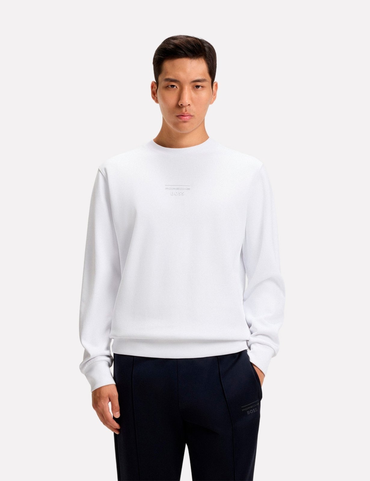 Imagem principal Blusa Hugo Boss X Porsche Masculina Moletom Regular C-Soleri 71 Branca Hugo Boss branco