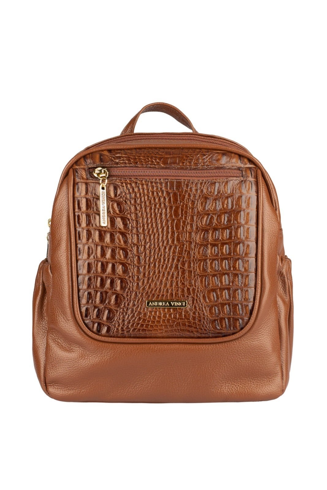 Imagem principal Mochila pequena de couro croco Estela - Whisky Andrea Vinci vermelho