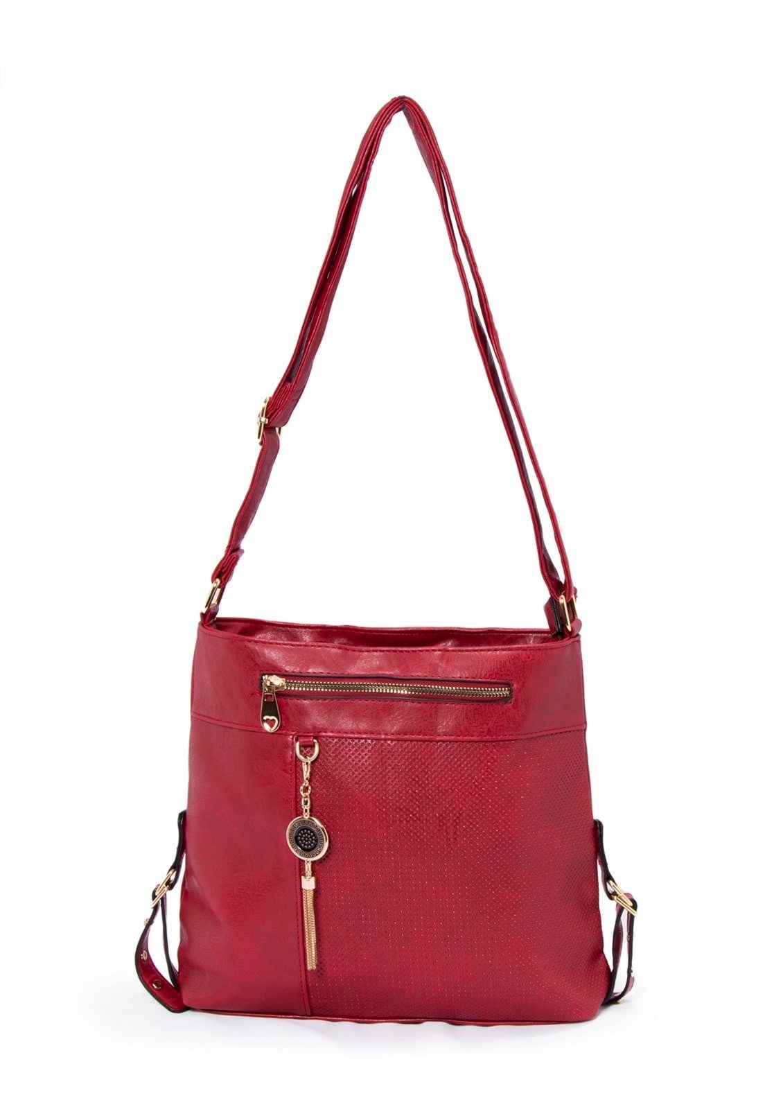 Imagem principal Bolsa Espaçosa Casual Transversal Antifurto Madami vermelho