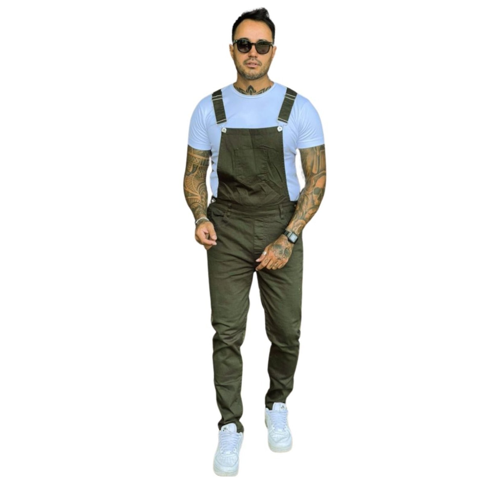 Imagem principal Macacão Sarja Jeans Loka Masculino Musgo Jeans Loka verde