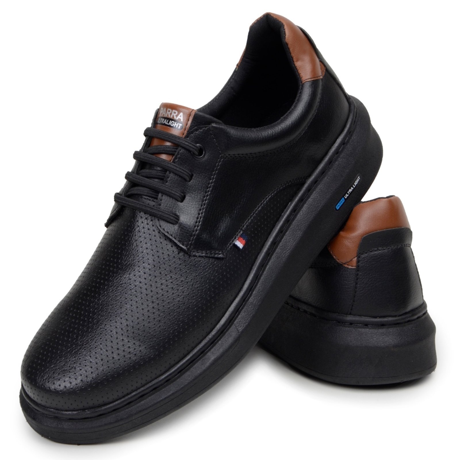 Imagem principal Tenis Sapatenis Casual Yes Basic Couro com Cadarço Confortável Masculino Black Yes Basic preto black
