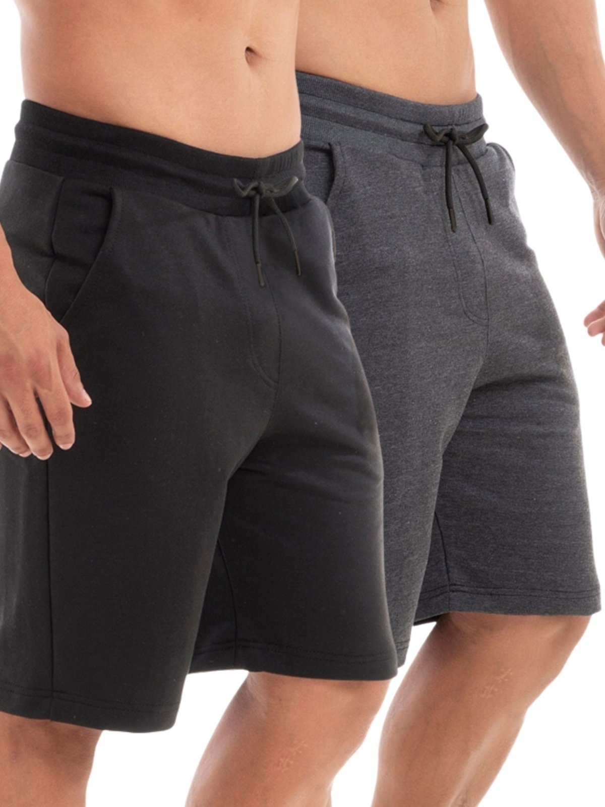 Imagem principal Kit 2 Bermudas Masculinas Moletinho Shorts Moletom Benellys Preto Chumbo Benellys grafite