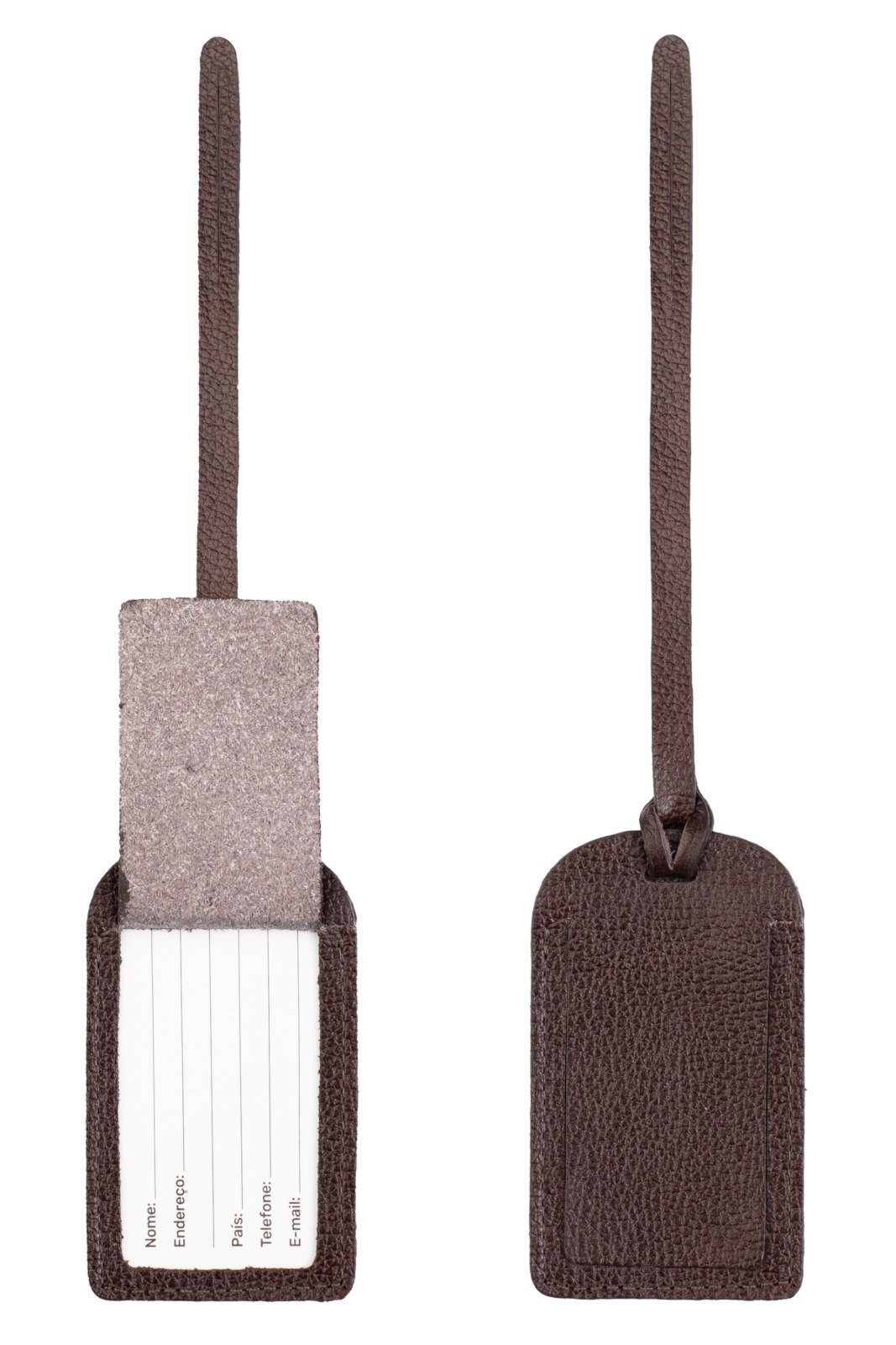 Imagem principal Tag Andrea Vinci De Viagem Em Couro Liso - Café Andrea Vinci azul