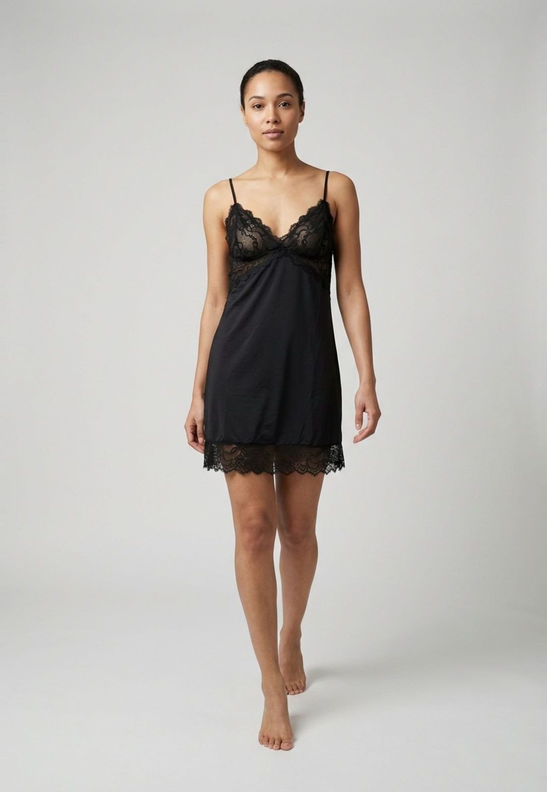 Imagem principal Camisola Feminina Hope Renda Preta Hope preto