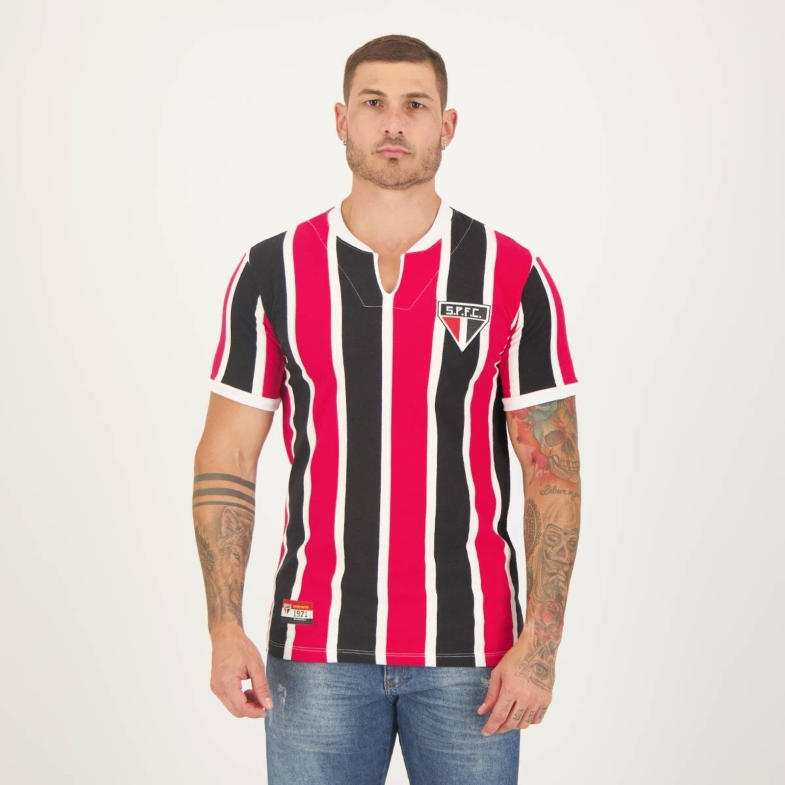Imagem principal Camisa São Paulo Retrô 1971 Paulistão Retrômania vermelho