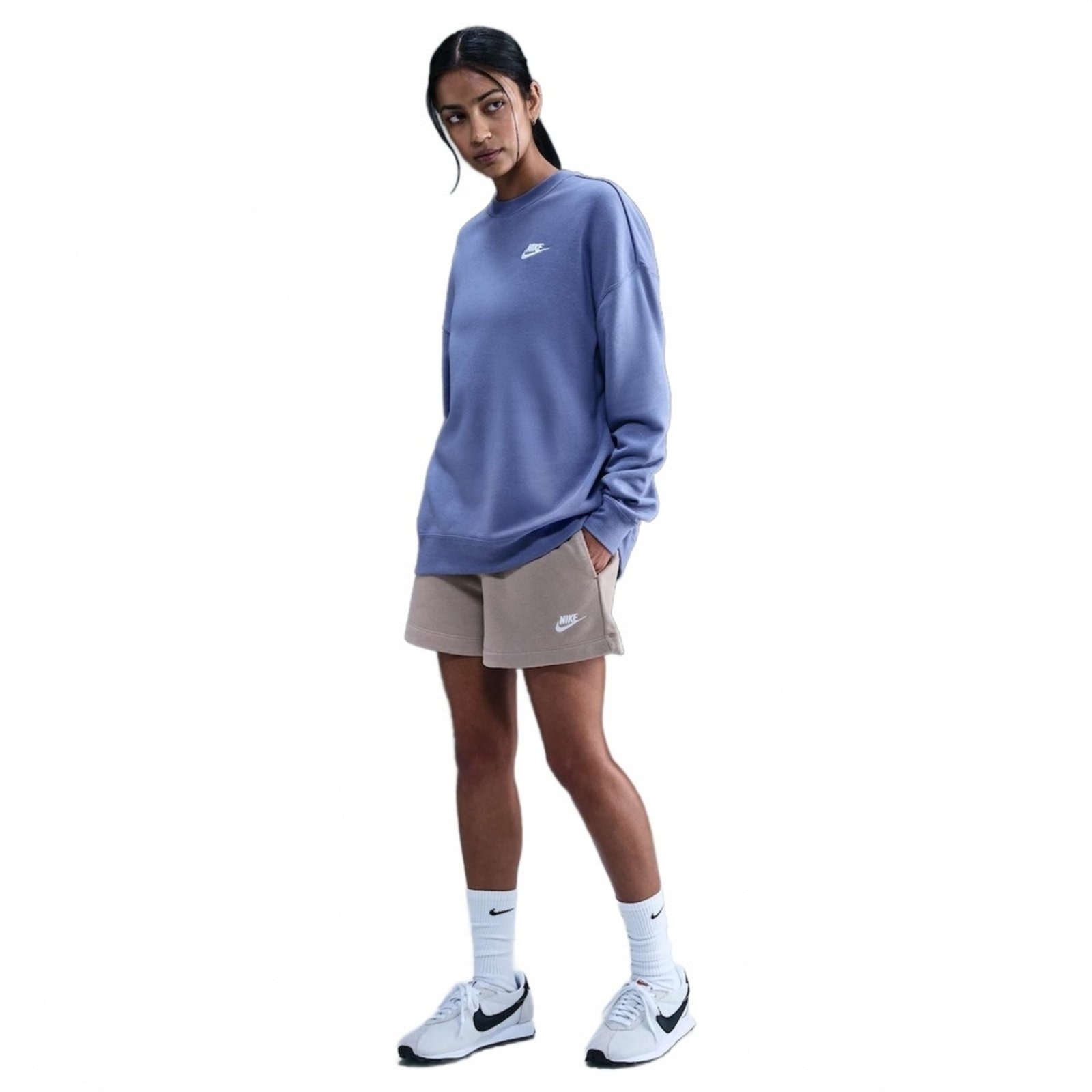 Imagem principal Shorts Nike Sportswear Club Fleece Feminino Nike bege