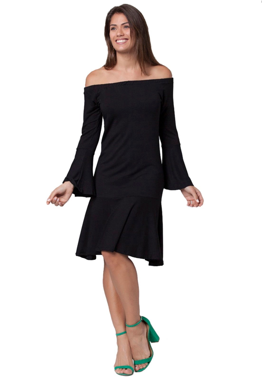 Imagem principal Vestido Amazonia Vital Ombro a Ombro Babados Amazonia Vital preto