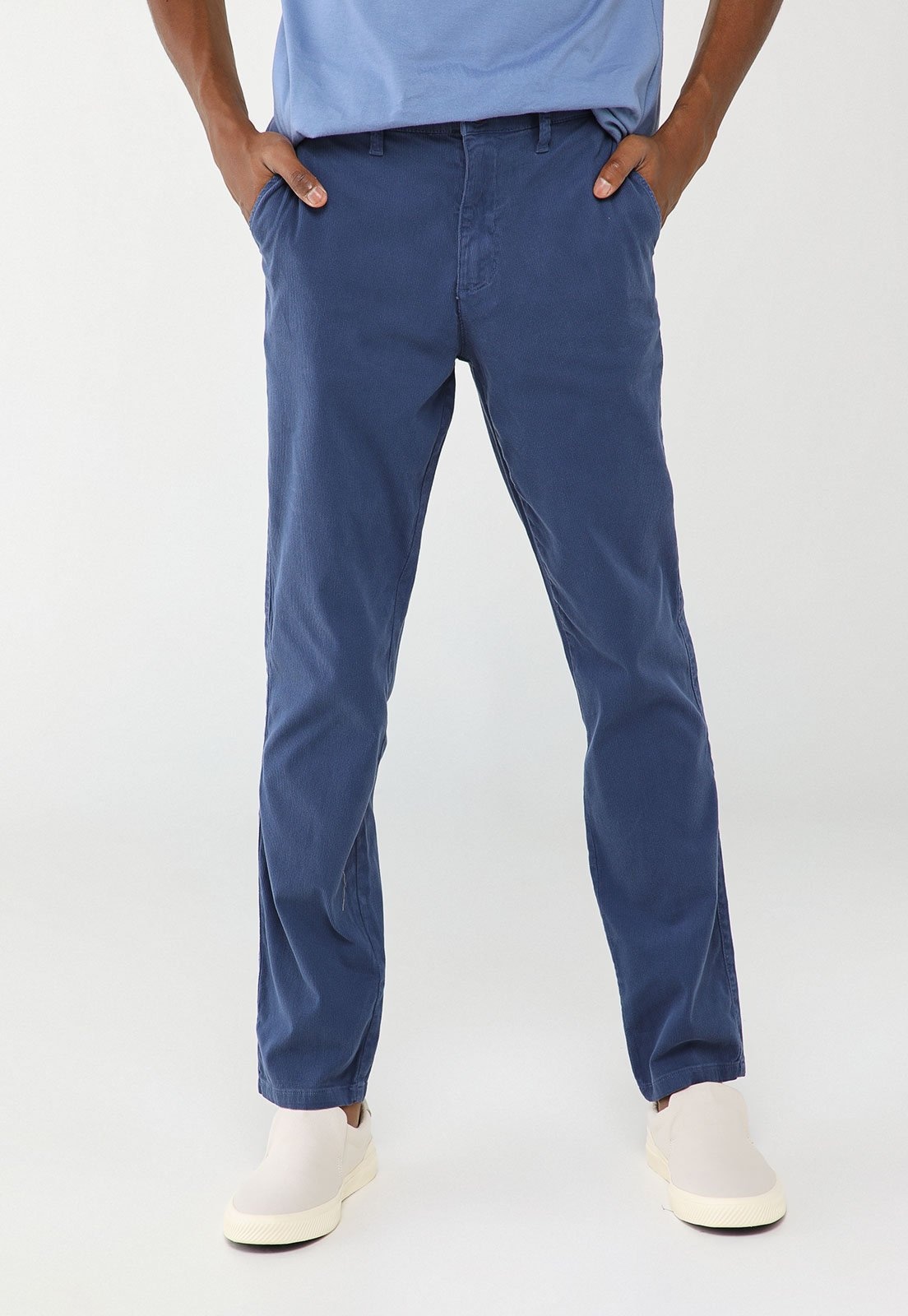 Imagem principal Calça Masculina Dudalina Chino Slim Dudalina azul marinho