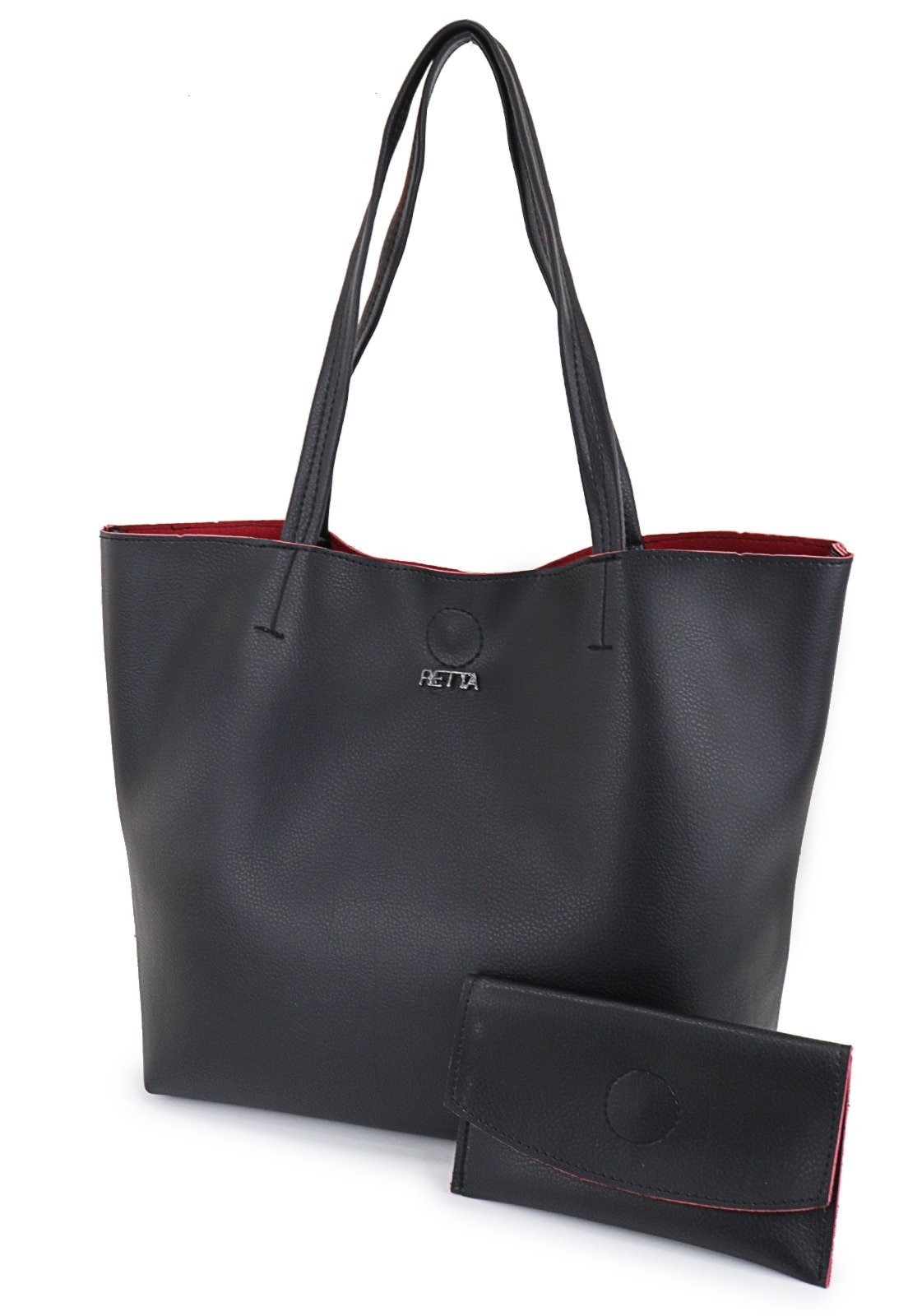 Imagem principal Bolsa Sacola Feminina Dia a Dia de Ombro Tira Colo Retta Oficial Preta Retta Oficial preto