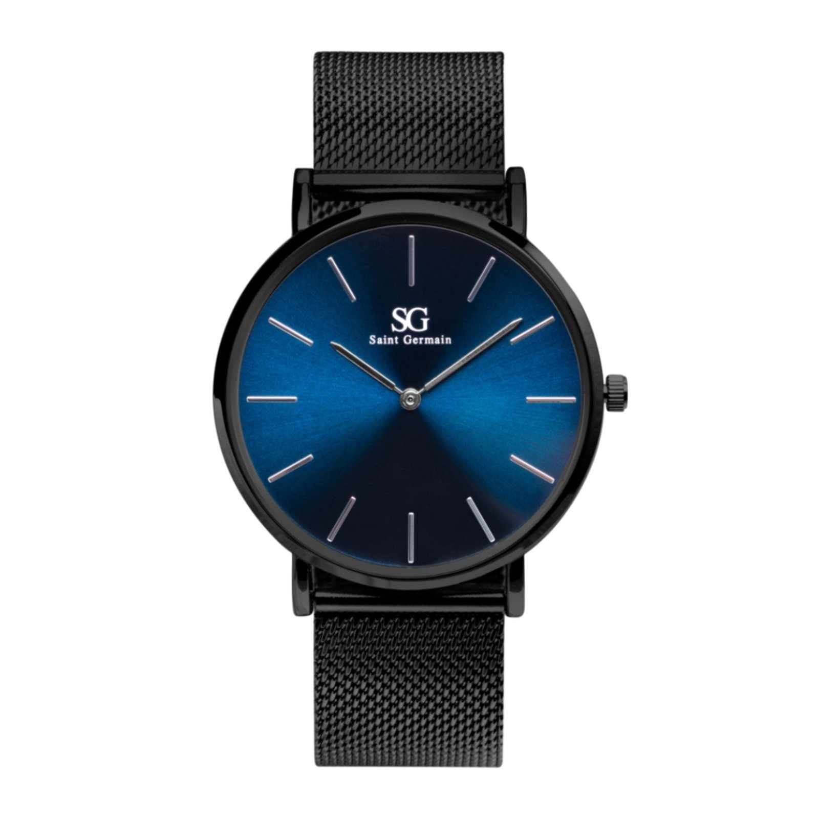 Imagem principal Relógio Masculino Saint Germain Minimalista Pulseira Preta Houston Full Blue 40mm Saint Germain Brand azul/preto blue