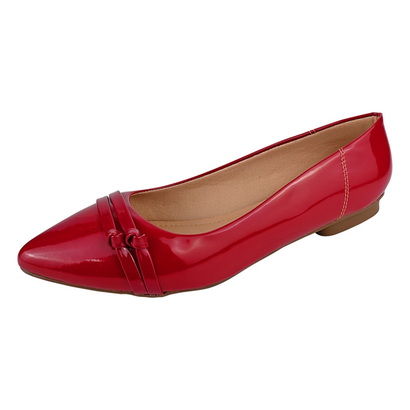 Imagem principal Sapatilha Enfeite Donna Santa Bico Fino Vermelha Donna Santa vermelho