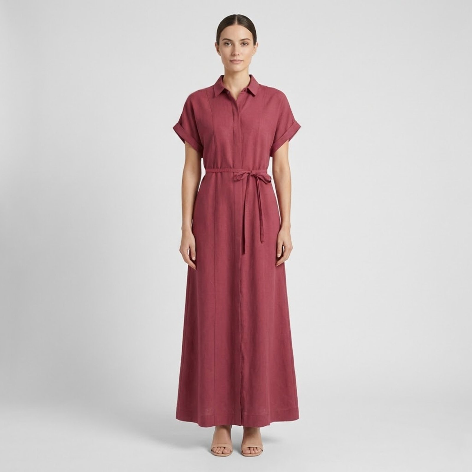 Imagem principal Vestido Midi Dudalina Chemise Ou26 Feminino Dudalina rosa