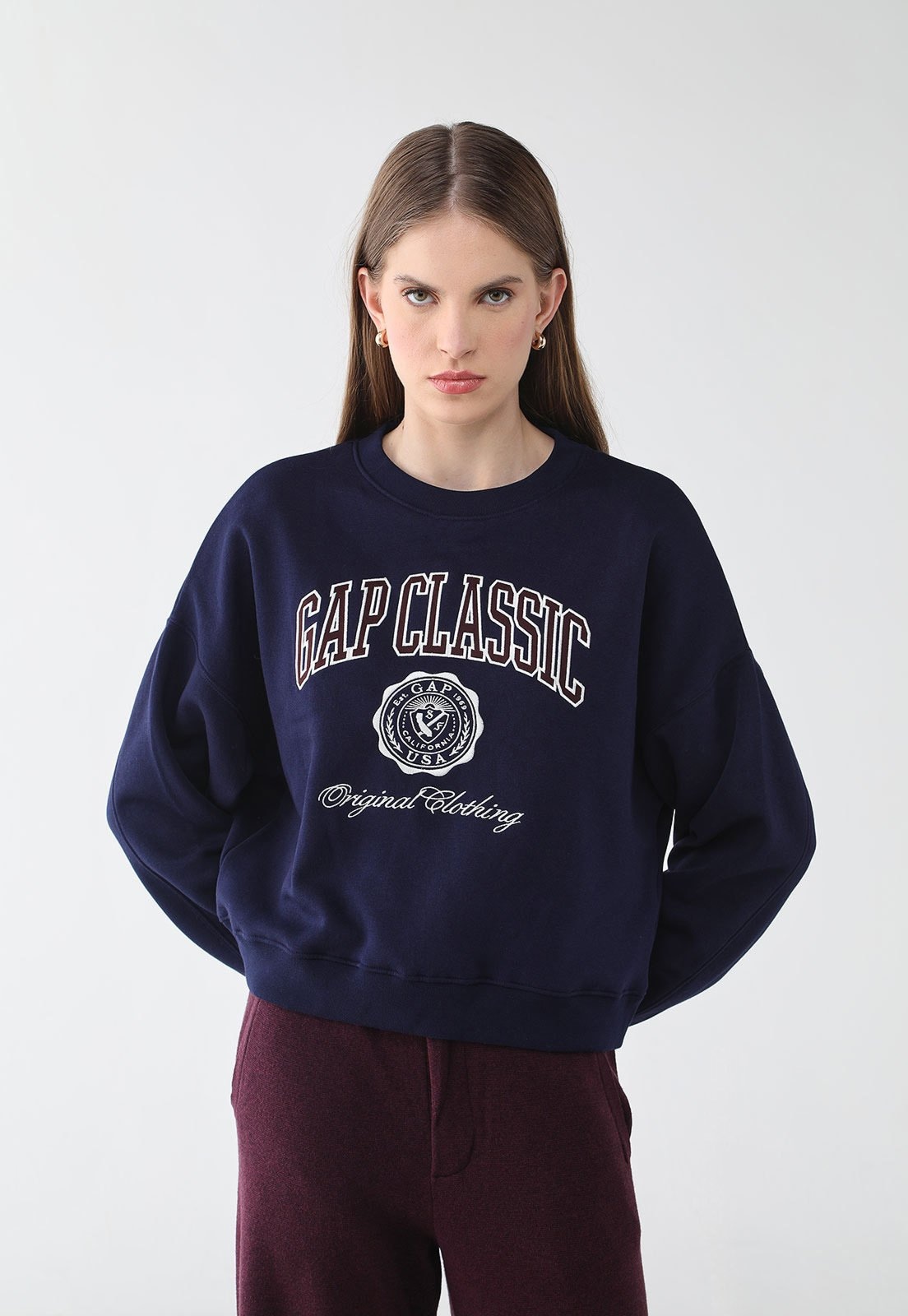 Imagem principal Blusa de Moletom Feminina GAP Classic GAP azul marinho