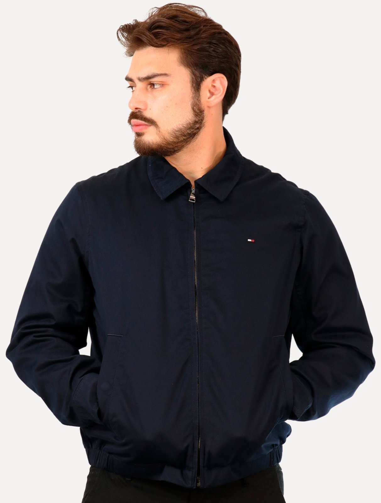 Imagem principal Jaqueta Tommy Hilfiger Masculina Regular Cotton Ivy Tommy Hilfiger azul marinho