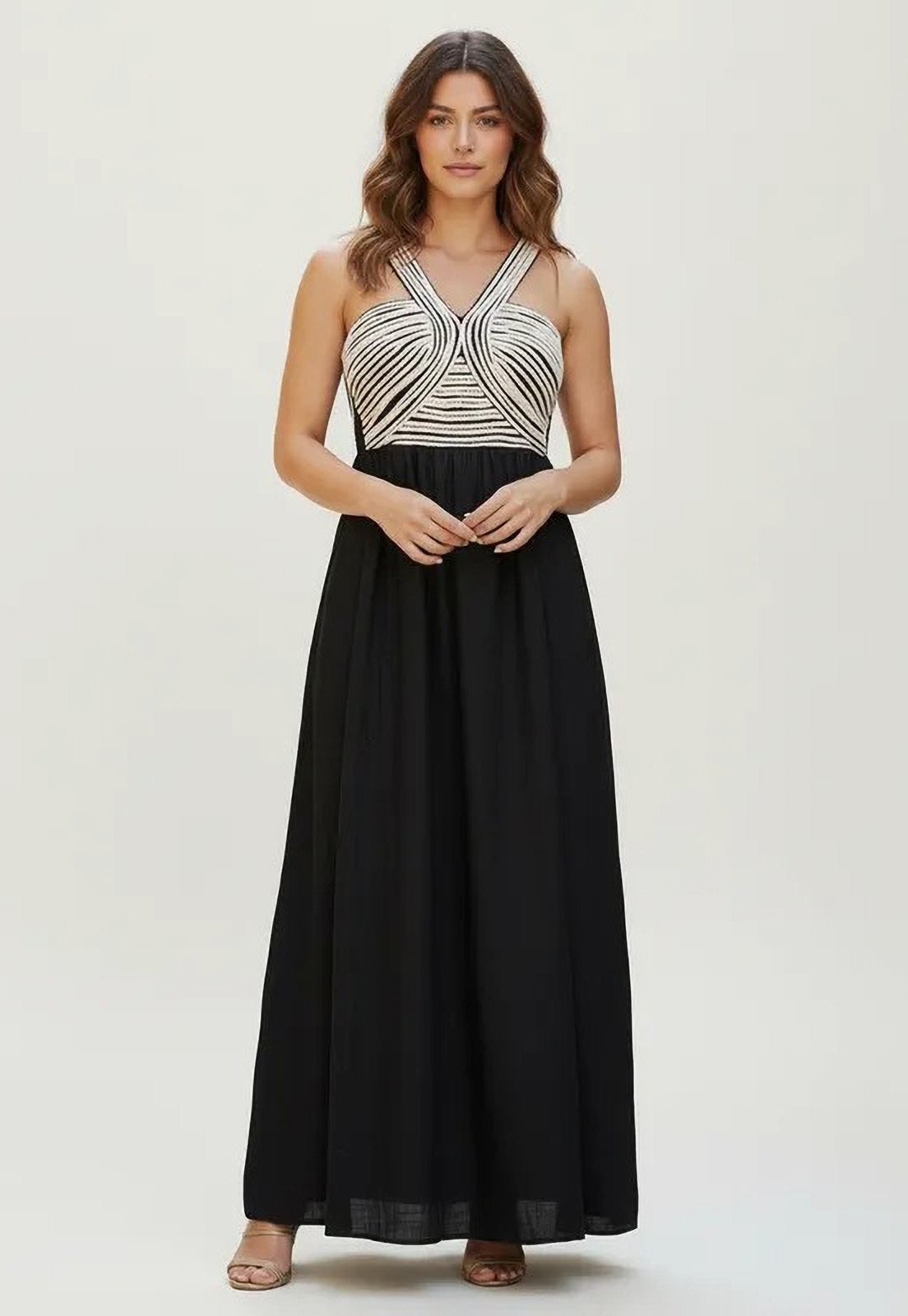 Imagem principal Vestido CabanaFree Alvorada Longo Noite Tranquila Cabanafree preto