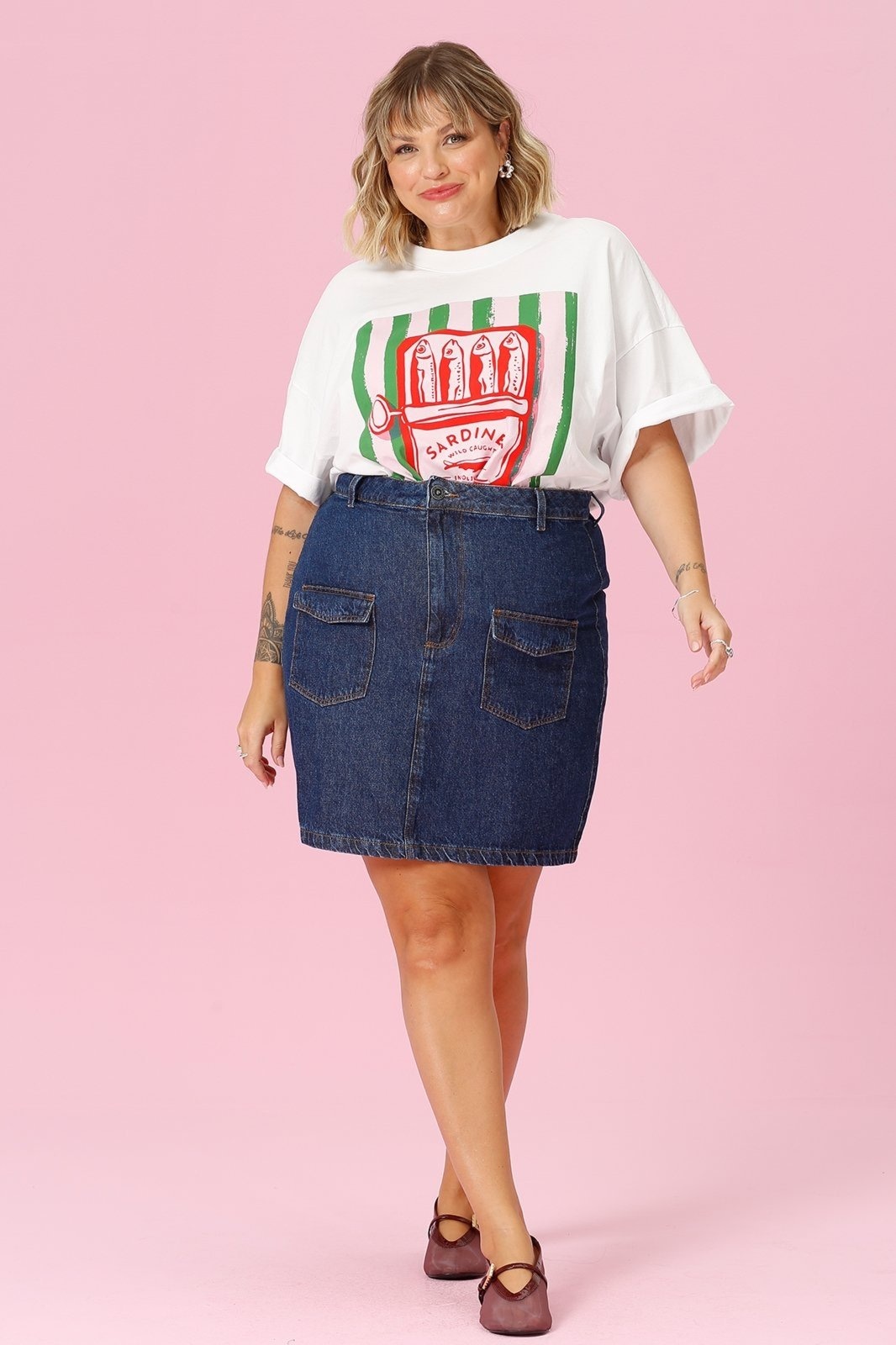 Imagem principal Saia In Love Jens Curta Solange In Love azul