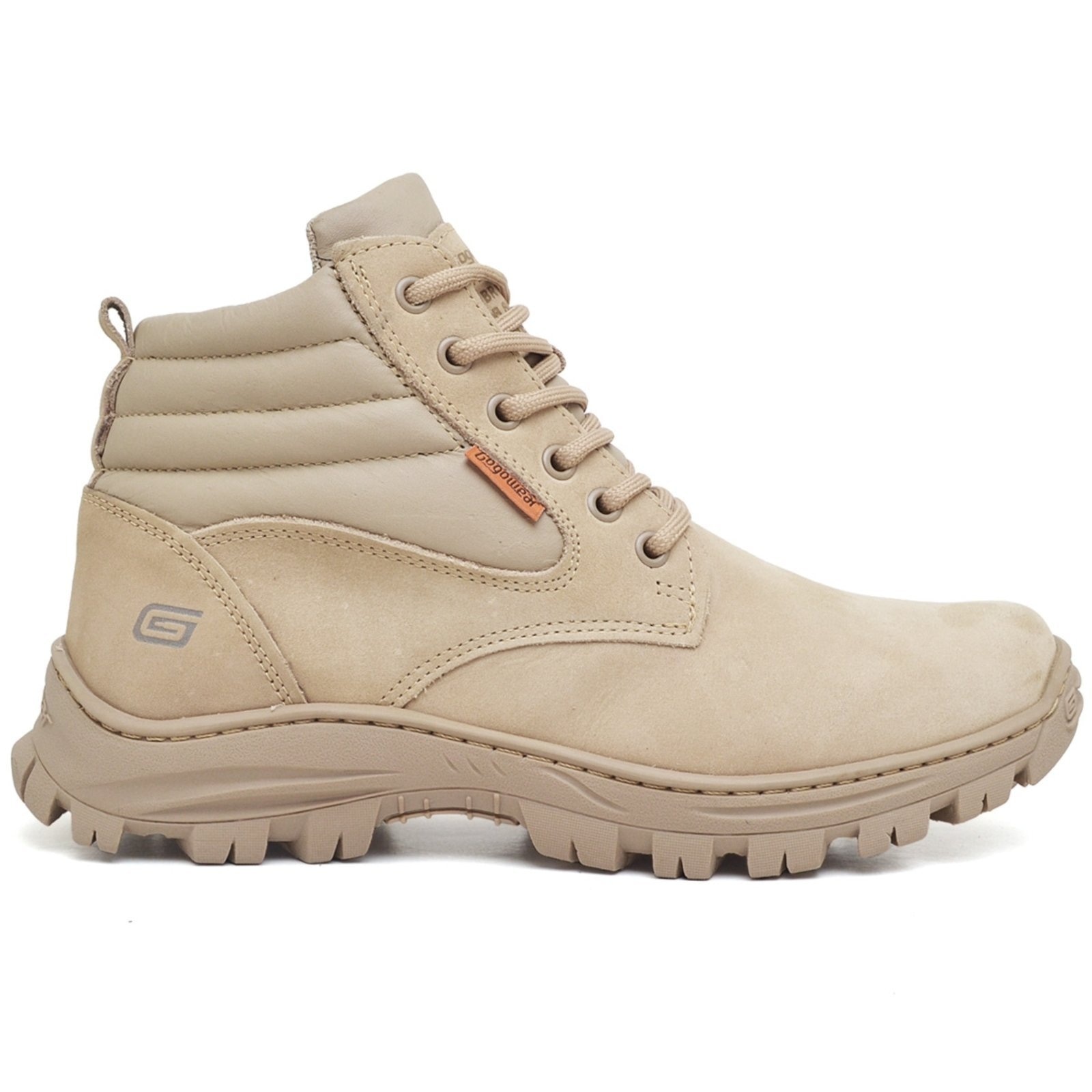 Imagem principal Bota Botina em Couro EPI Picker Café com C.A Laudo Inmetro Gogowear Opice bege