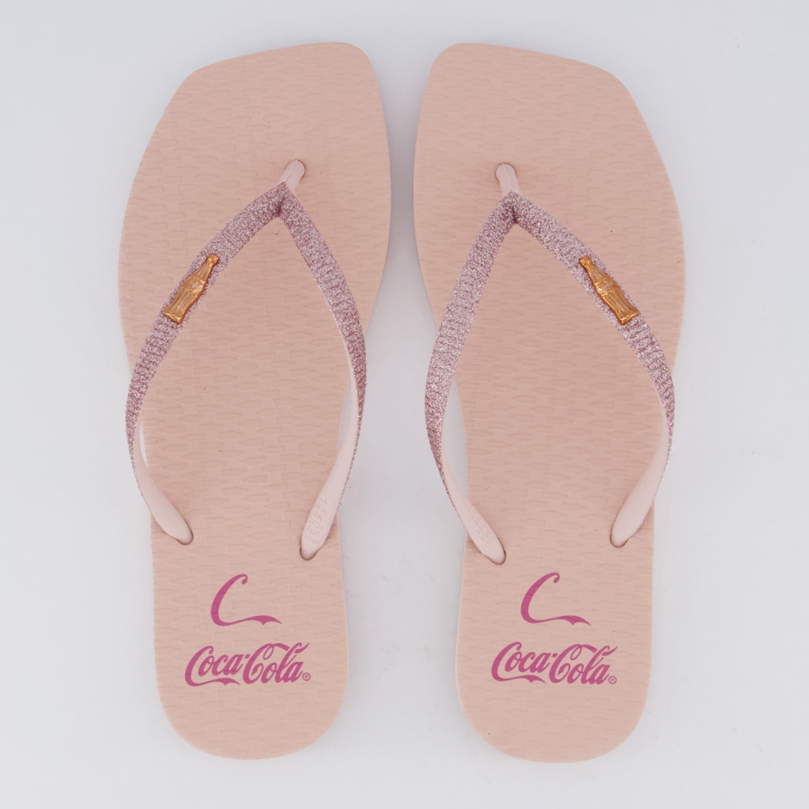 Imagem principal Chinelo Coca Cola Square C Gold Feminino Rosé Coca-Cola rosa gold