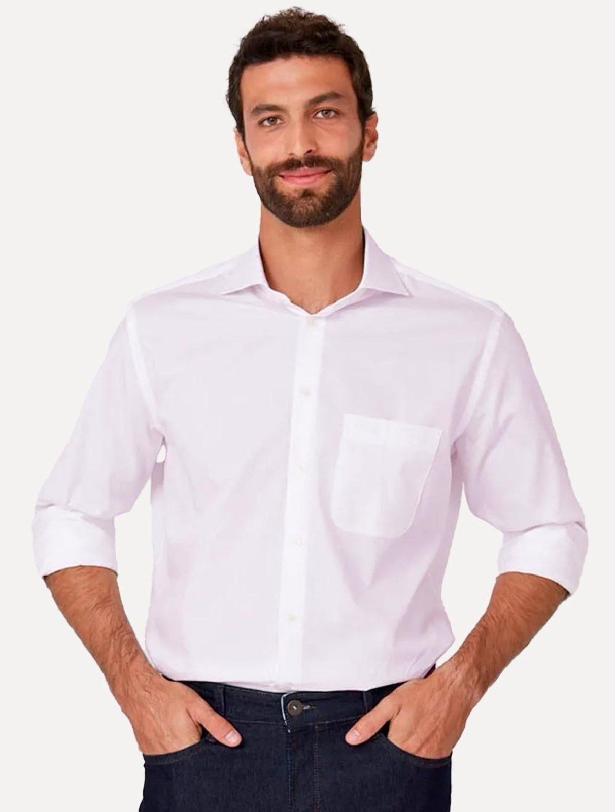 Imagem principal Camisa Dudalina Masculina Comfort Tricoline Lisa Claro Dudalina rosa