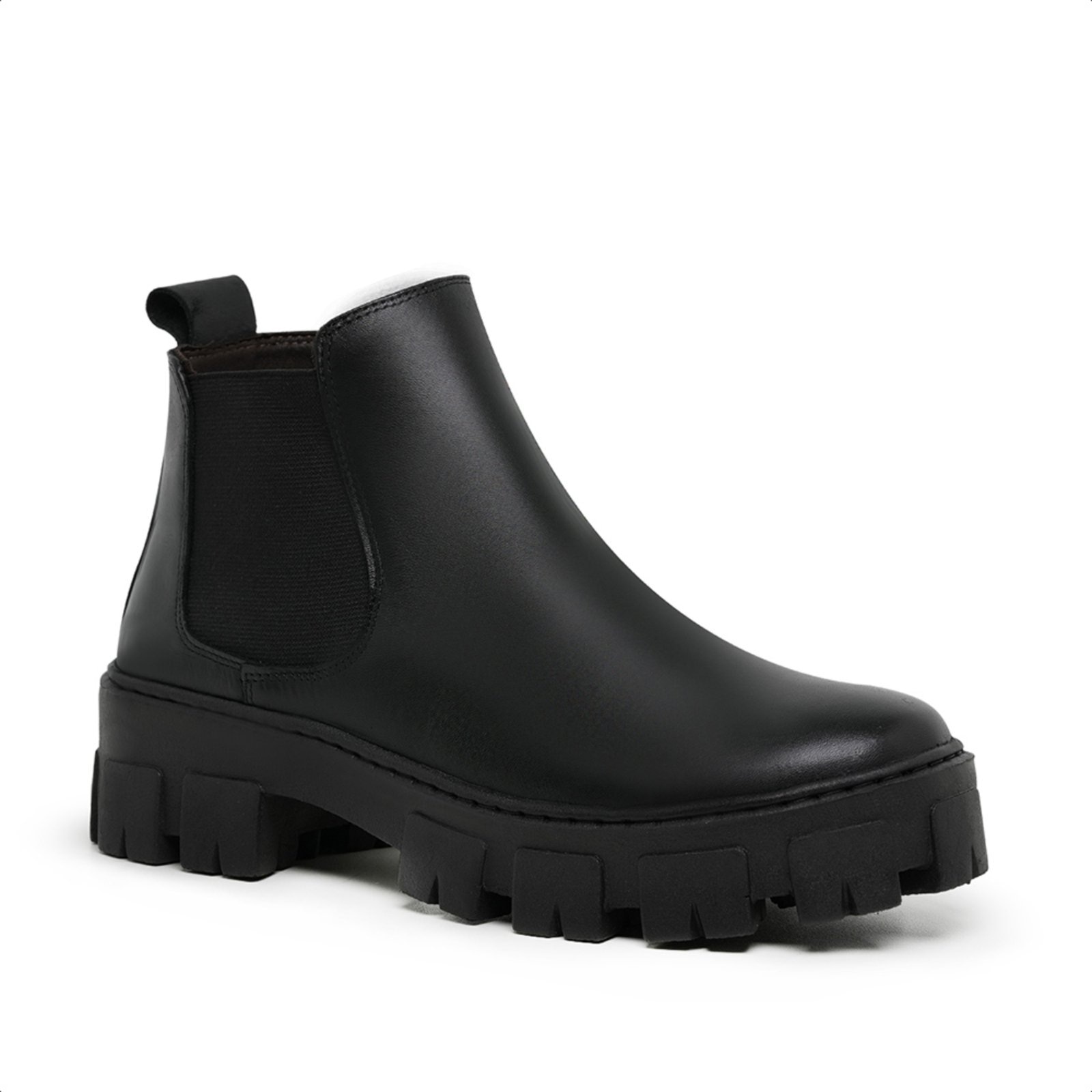 Imagem principal Bota Chelsea Feminino em Couro e Sola Tratorada 24788FP Malbork preto