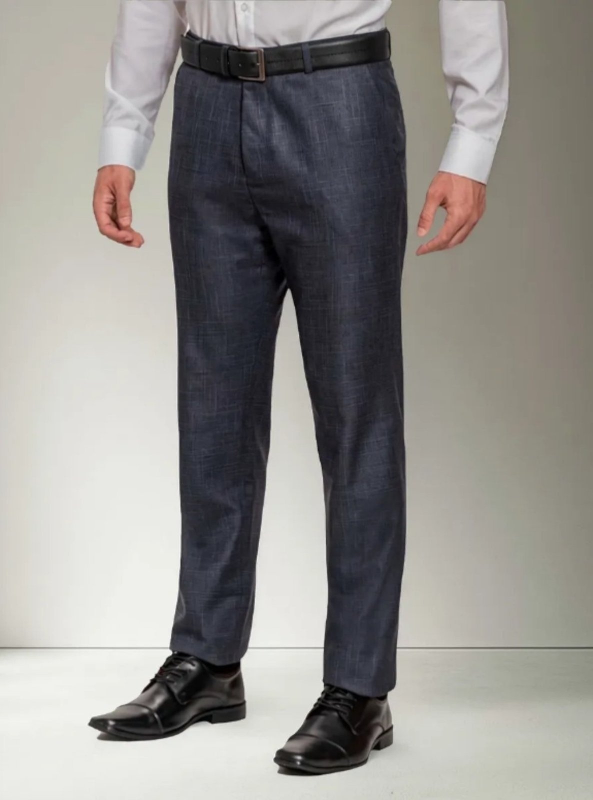 Imagem principal Calça Social Alfaiataria Amil Mesclado Poliéster Premium Luxo Lançamento Marinho Amil azul marinho