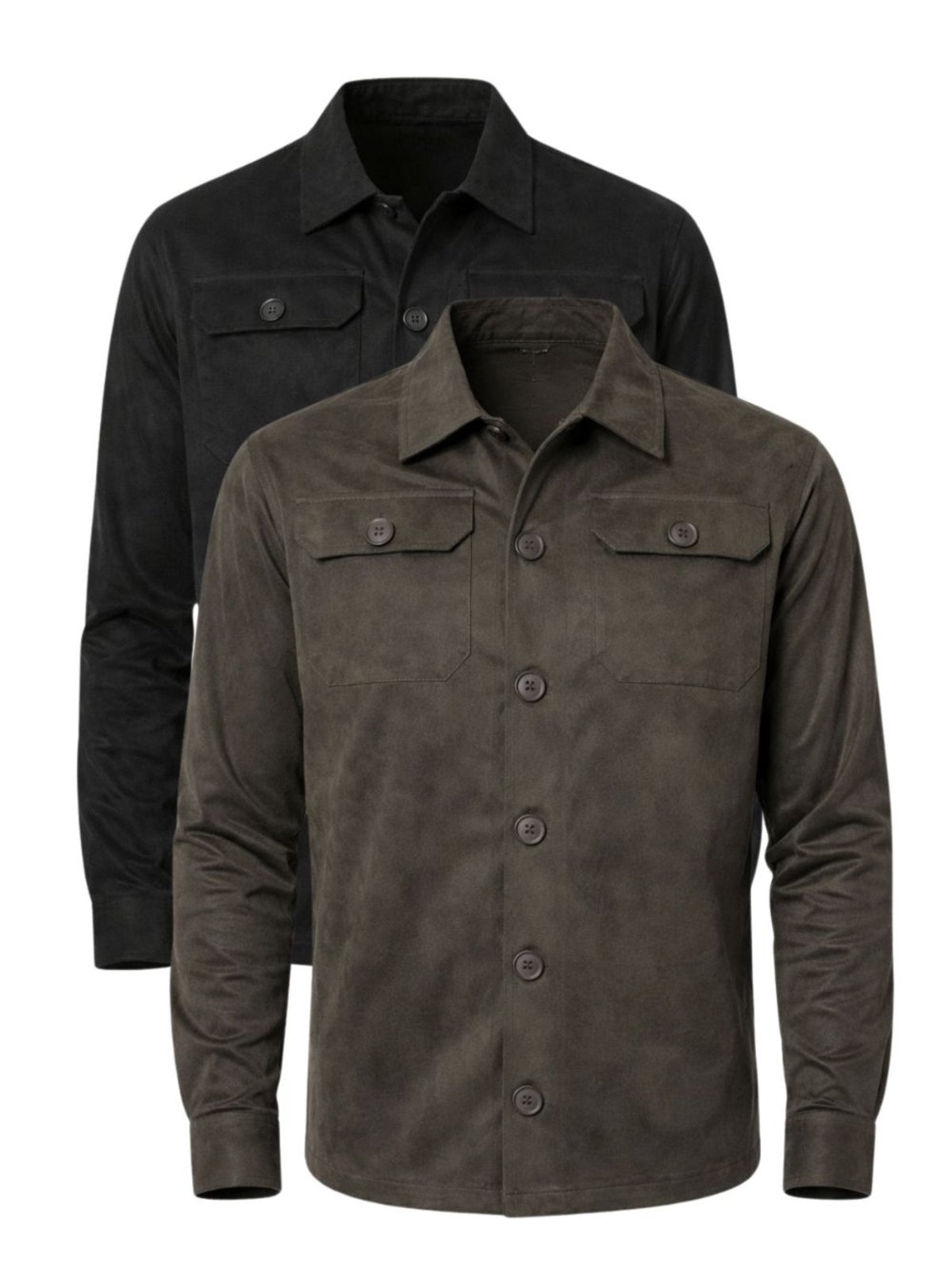 Imagem principal Kit 2 Camisas Masculina Suede Manga Longa Preto e Crocker - 49615 Crocker verde
