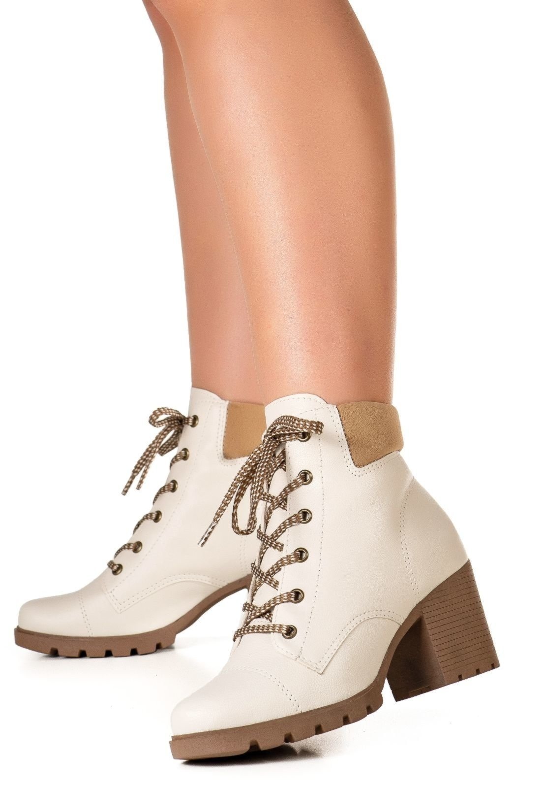 Imagem principal Bota Coturno GiGiL Salto Off White Gigil off-white white