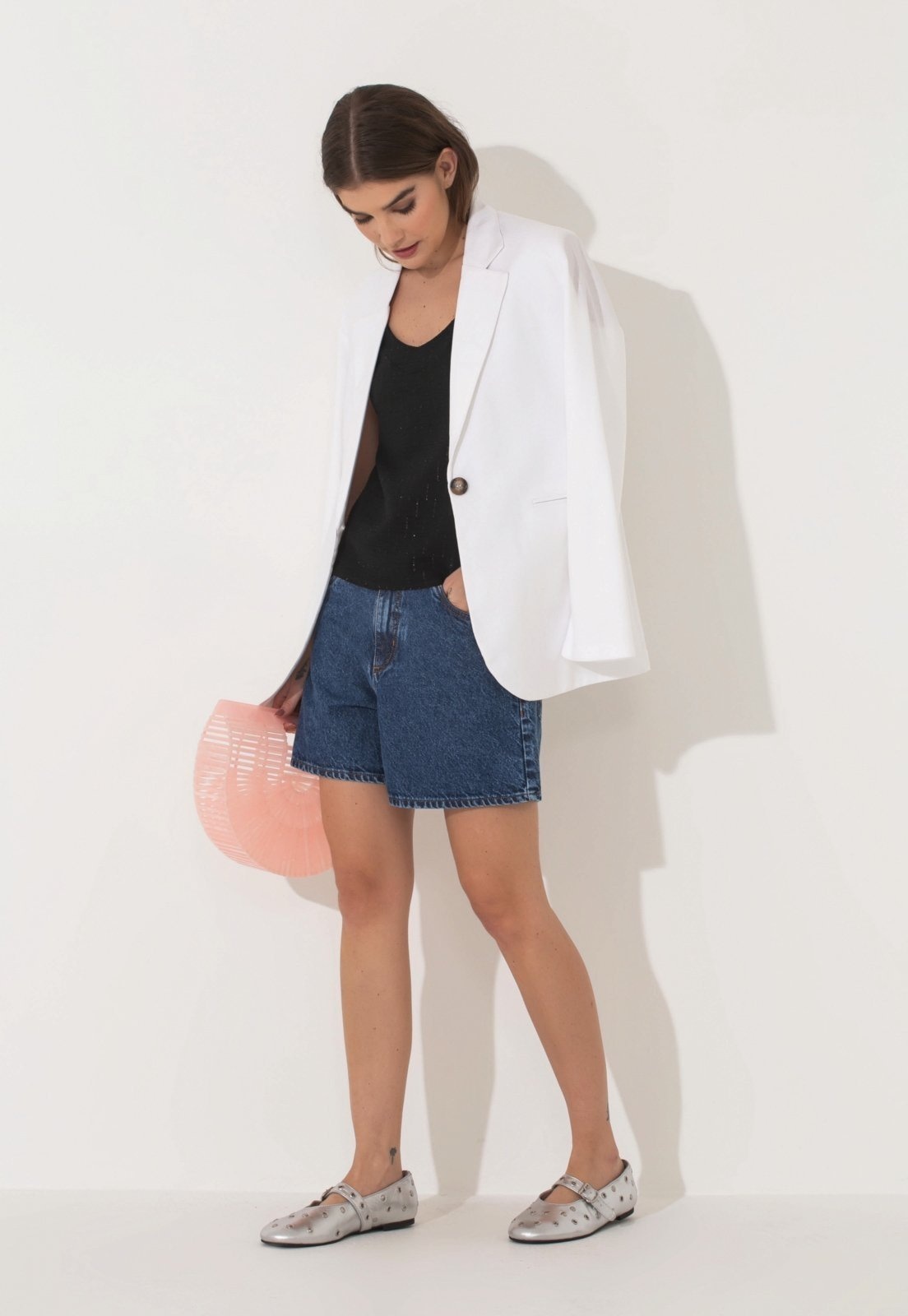 Imagem principal Shorts Jeans Traymon Cintura Alta Traymon azul