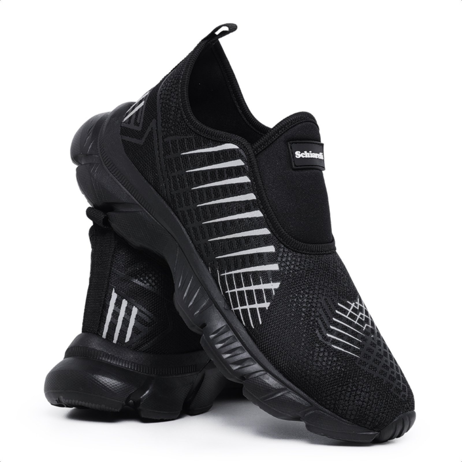 Imagem principal Tênis Masculino Esportivo Academia Caminhada Macio Leve Confortável Sch 545 Sola Preta Schiareli preto
