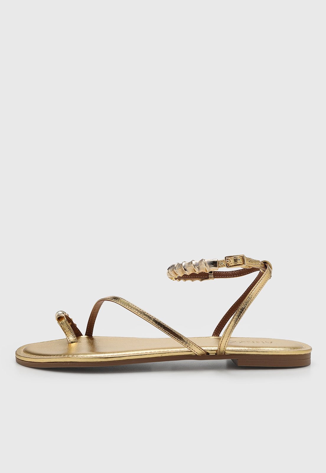 Imagem principal Rasteira Feminina Arezzo Metalizada Dourada Arezzo dourado