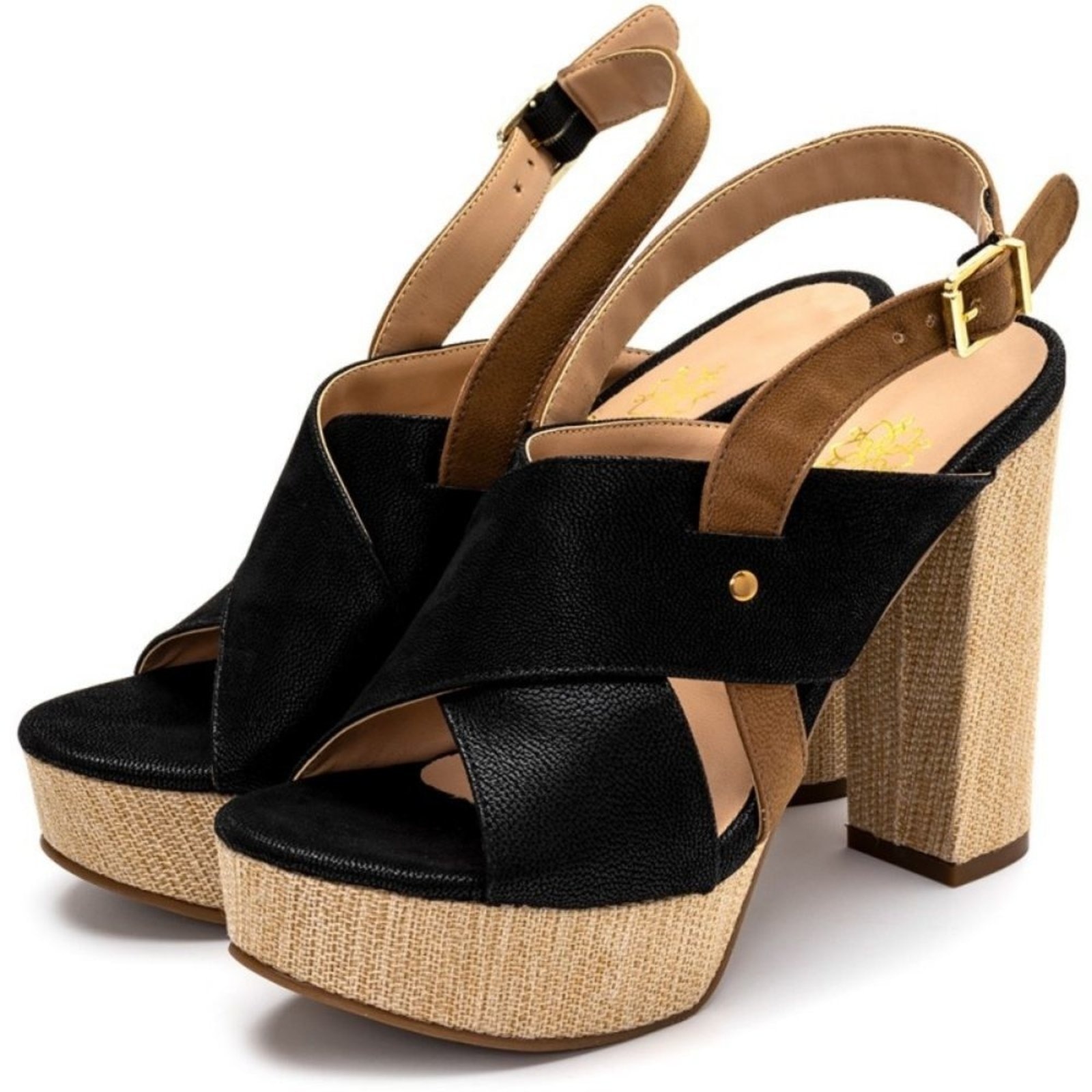 Imagem principal Sandália Feminina Tendência Meia Pata 170906 Nobucado E Chocolate Flor da Pele preto