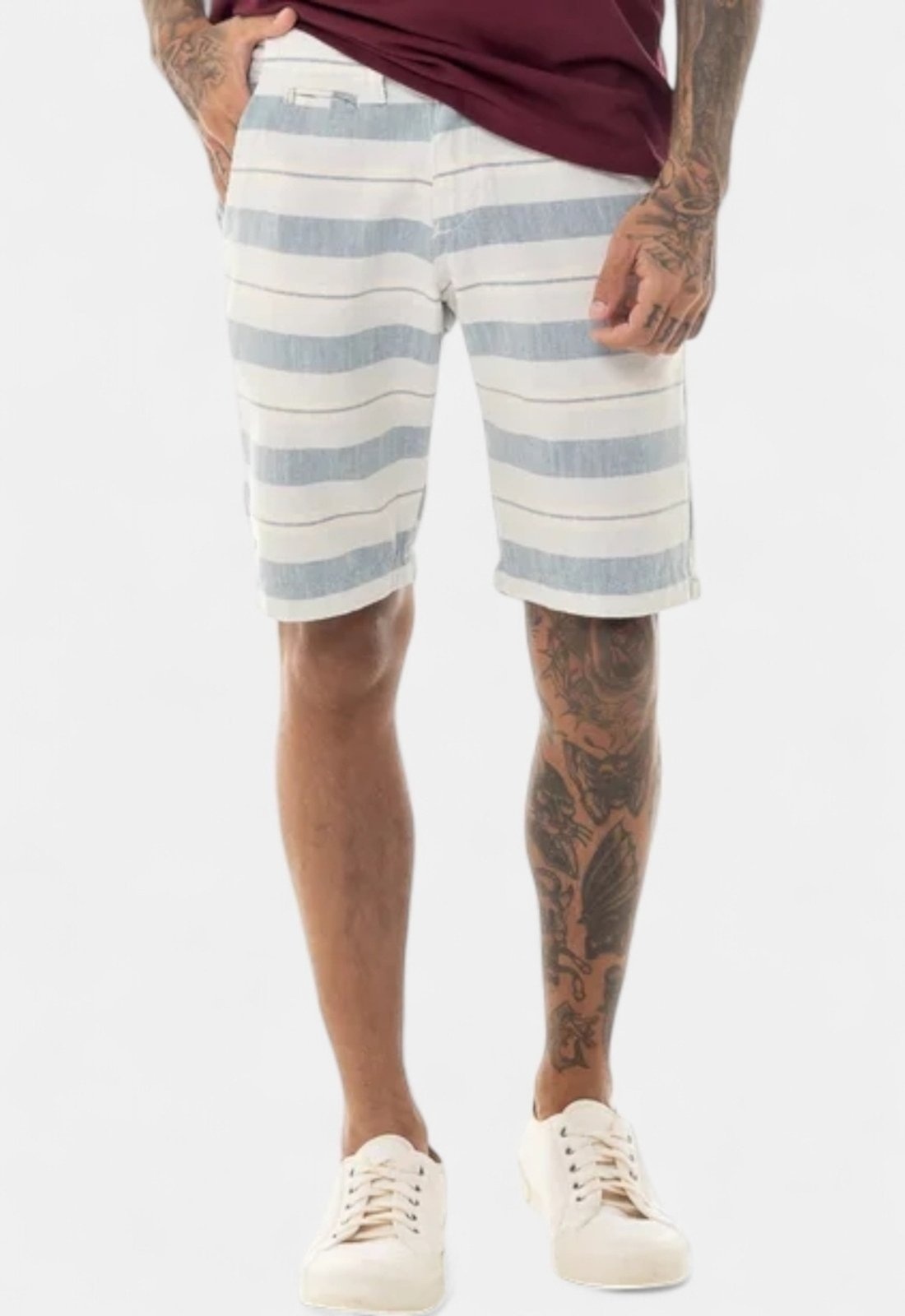 Imagem principal Bermuda Areia Branca Yacht Listrado Areia Branca azul