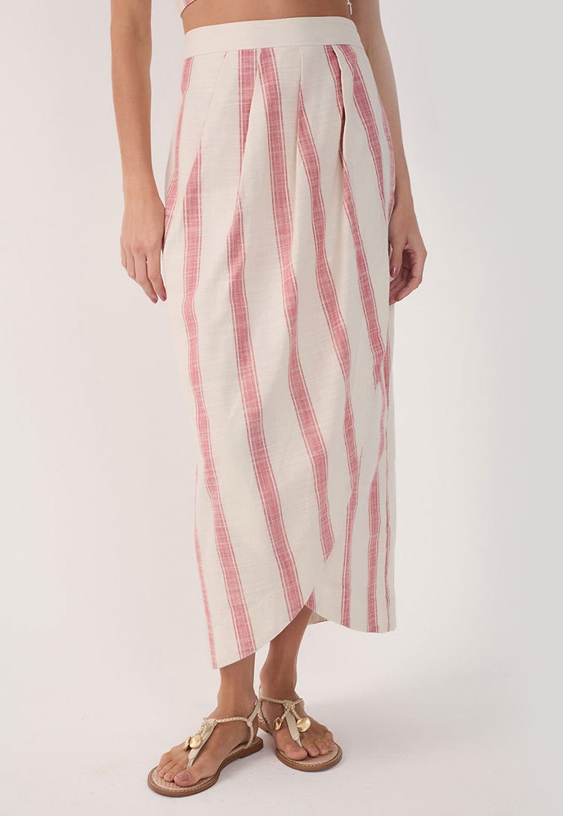 Imagem principal Saia Dress To Midi Listrada Off-White Dress to off-white white