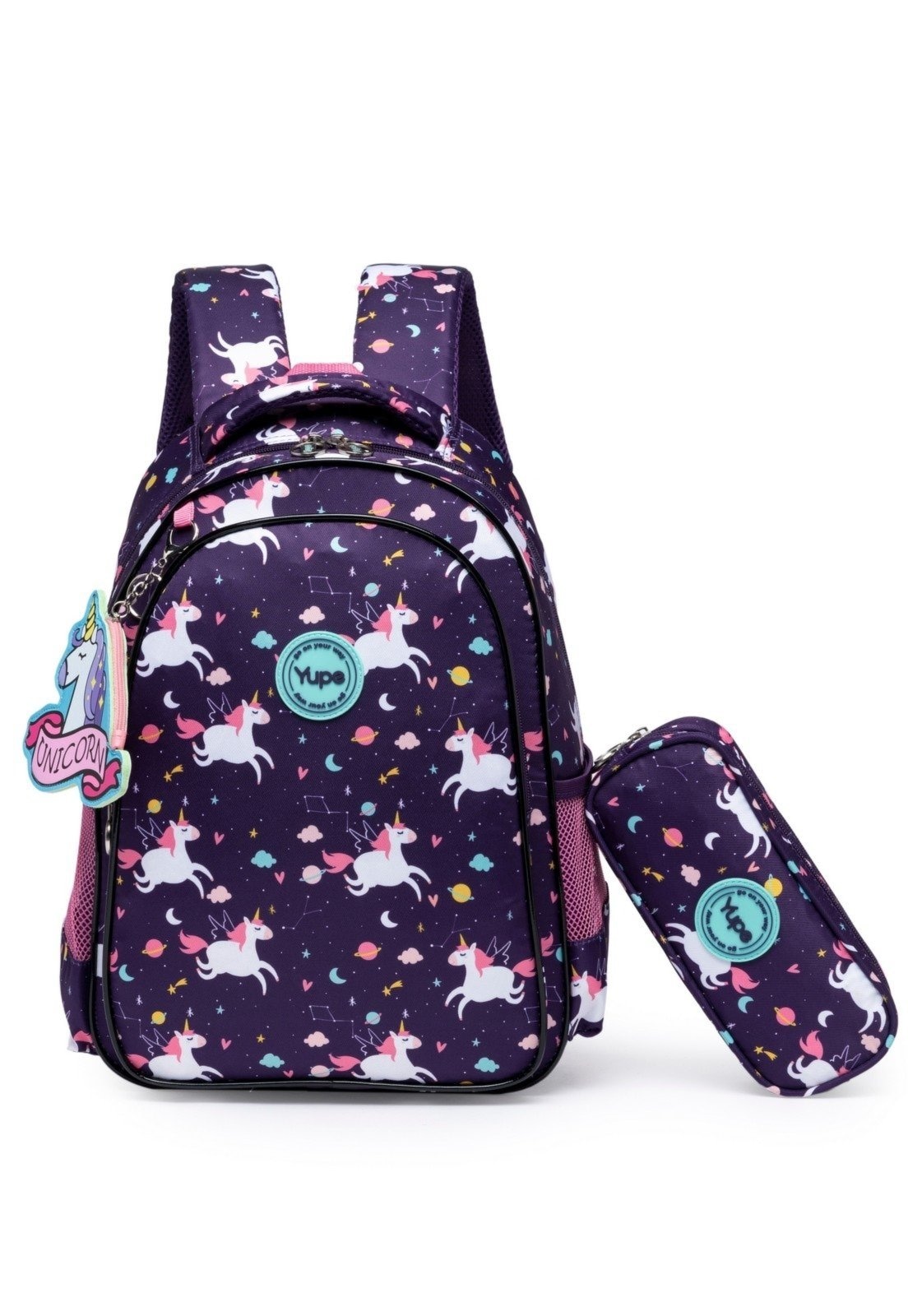 Imagem principal Infantil - kit Mochila Feminina Escolar Casual Resistente Espaçosa YUPE roxo