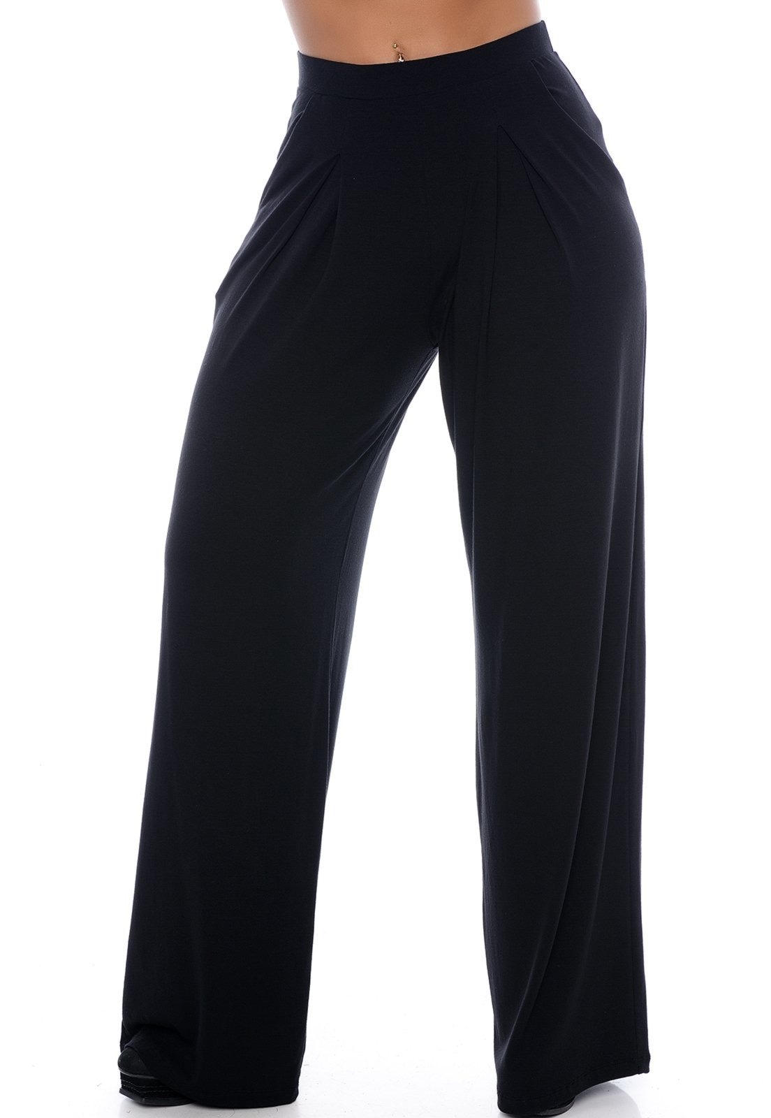 Imagem principal Calça Pantalona Cós Largo Bolsos B'Bonnie Elis BBonnie preto