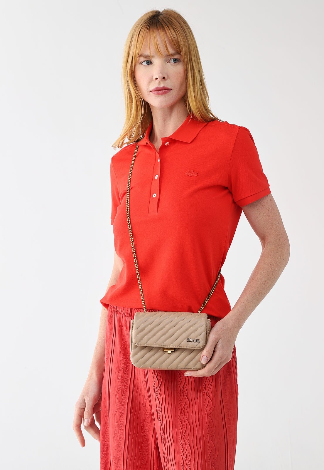 Imagem principal Bolsa Média Feminina Santa Lolla Matelassê Santa Lolla bege