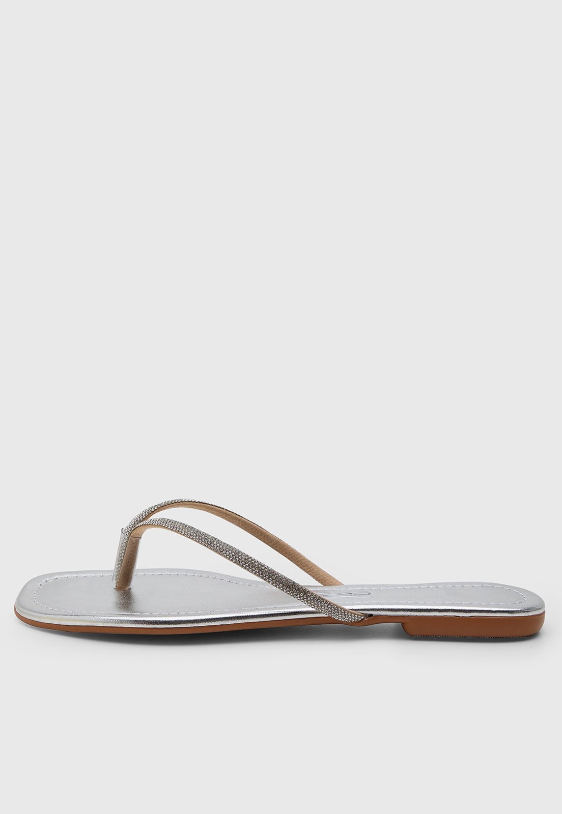 Imagem principal Rasteira Feminina Santa Lolla Tiras Metalizadas Santa Lolla prata