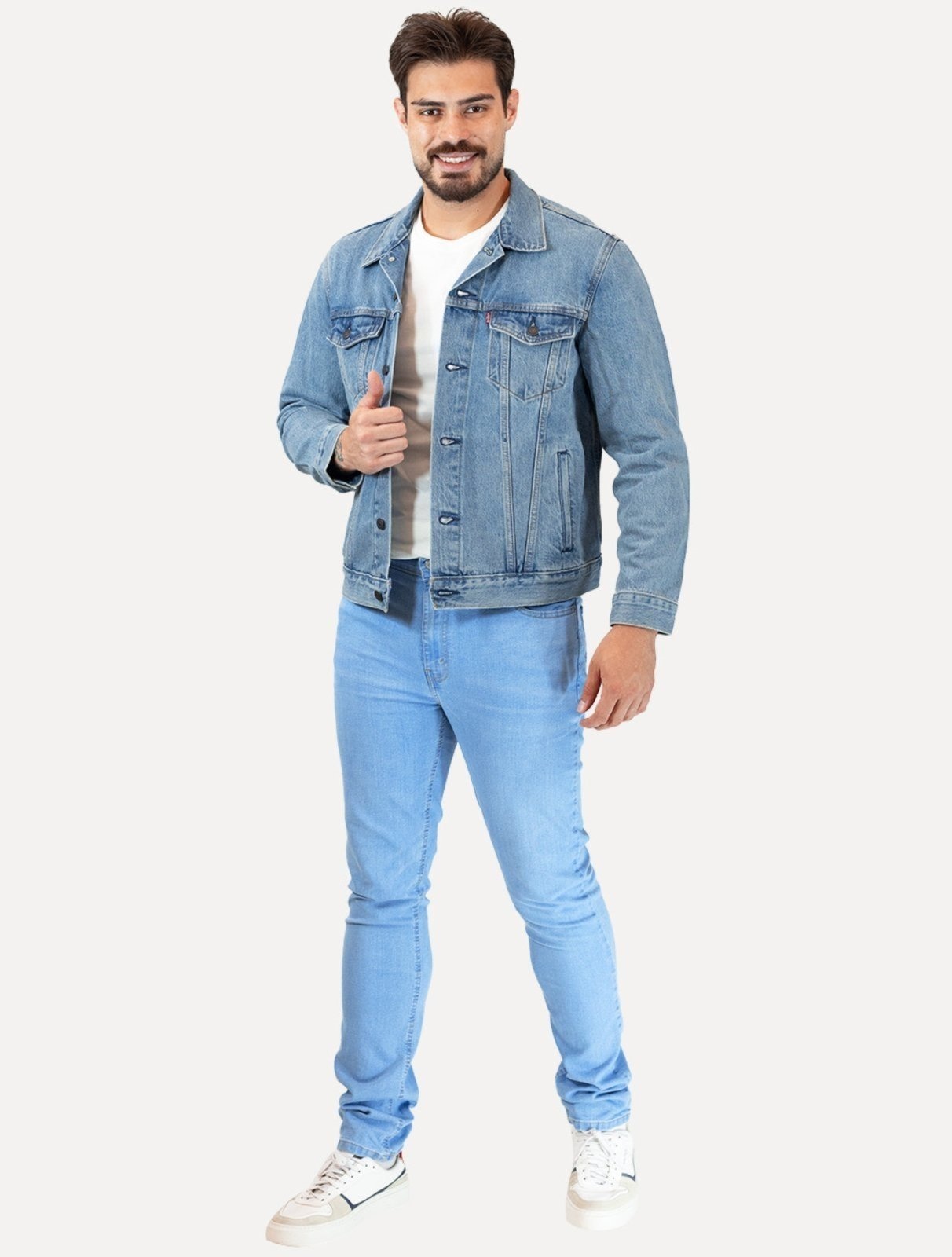 Imagem principal Jaqueta Levis Jeans Masculina Trucker Stonewash Clara Levis azul
