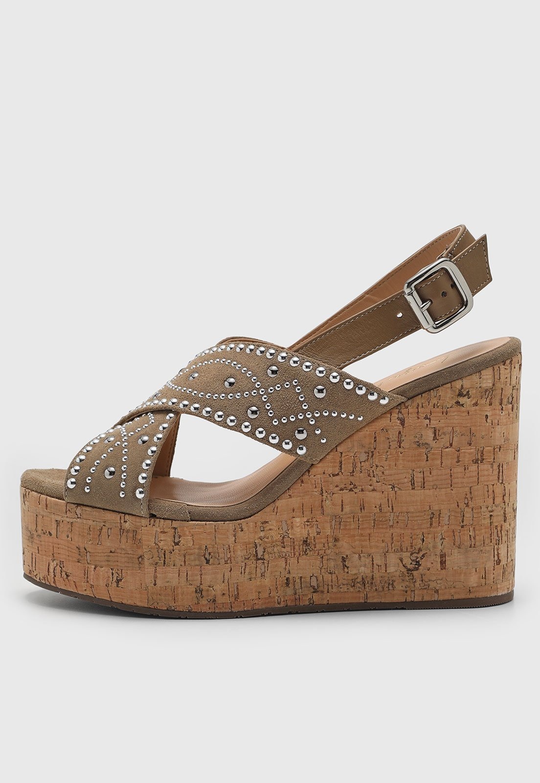 Imagem principal Sandália Feminina Luiza Barcelos Salto Anabela Cortiça Luiza Barcelos marrom