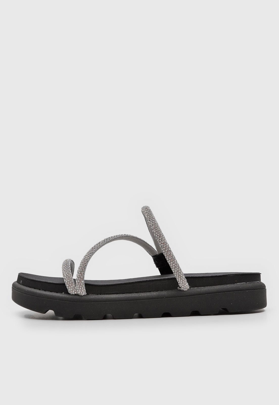 Imagem principal Rasteira Flatform Vizzano Tira Hotfix Preta VIZZANO preto