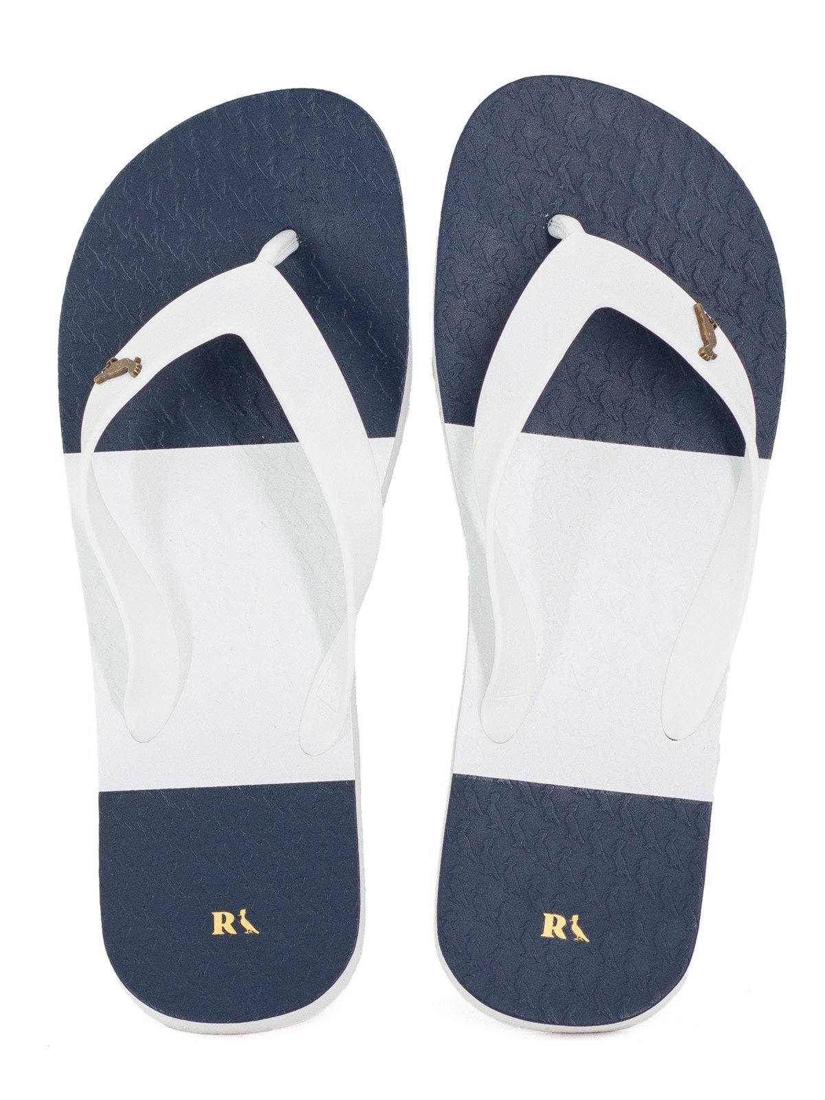 Imagem principal Chinelo Masculino Reserva Listras On The Go Borracha Confortável Branco Off White Azul Navy RESERVA GO branco white