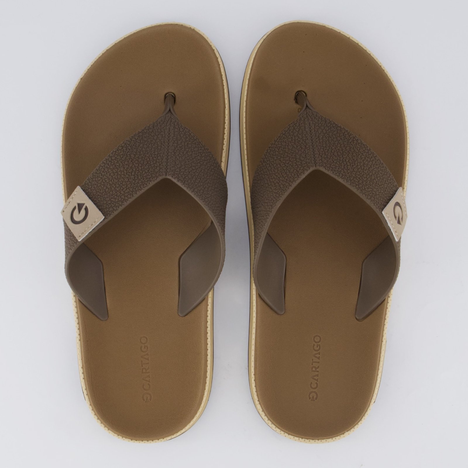 Imagem principal Chinelo Cartago Milão Plus Bege e CARTAGO marrom