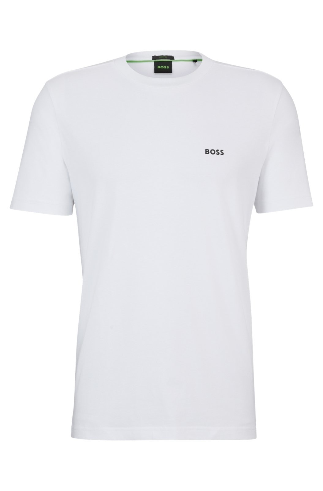 Imagem principal Camiseta regular de algodão com logo contrastante Boss branco